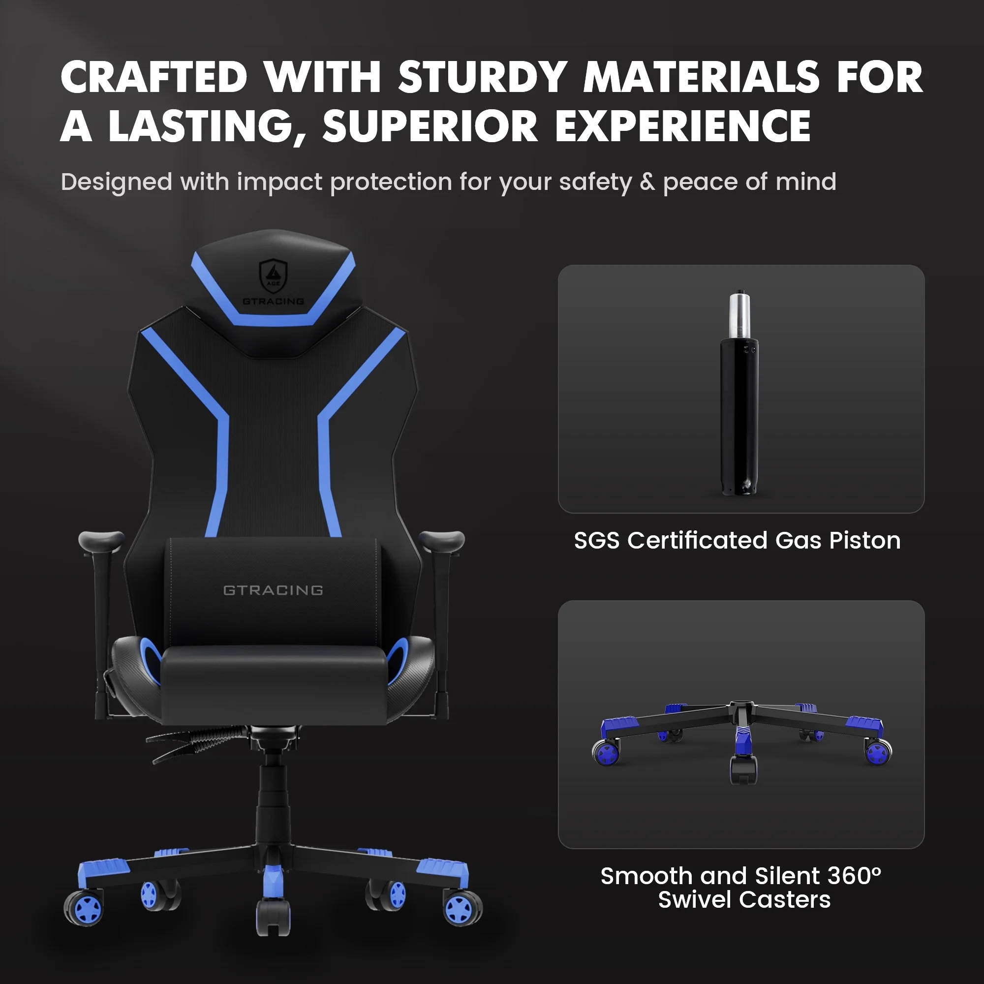 GTRACING LUFT-600 Gaming Chair with Bluetooth Speakers and LED Lighting, White - Image 27