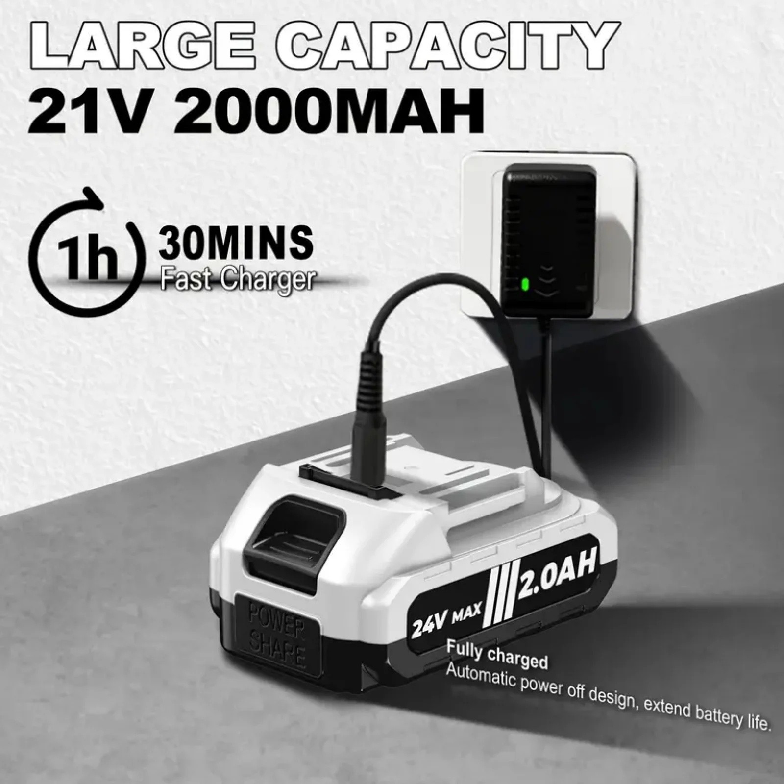 Rvchic 18 Gauge Cordless Brad Nailer,2-in-1 21V Electric Brad Nailer Stapler for Woodworking,Home Improvement,Include 1*2000mAh Battery and 1000pcs Nails - Image 5