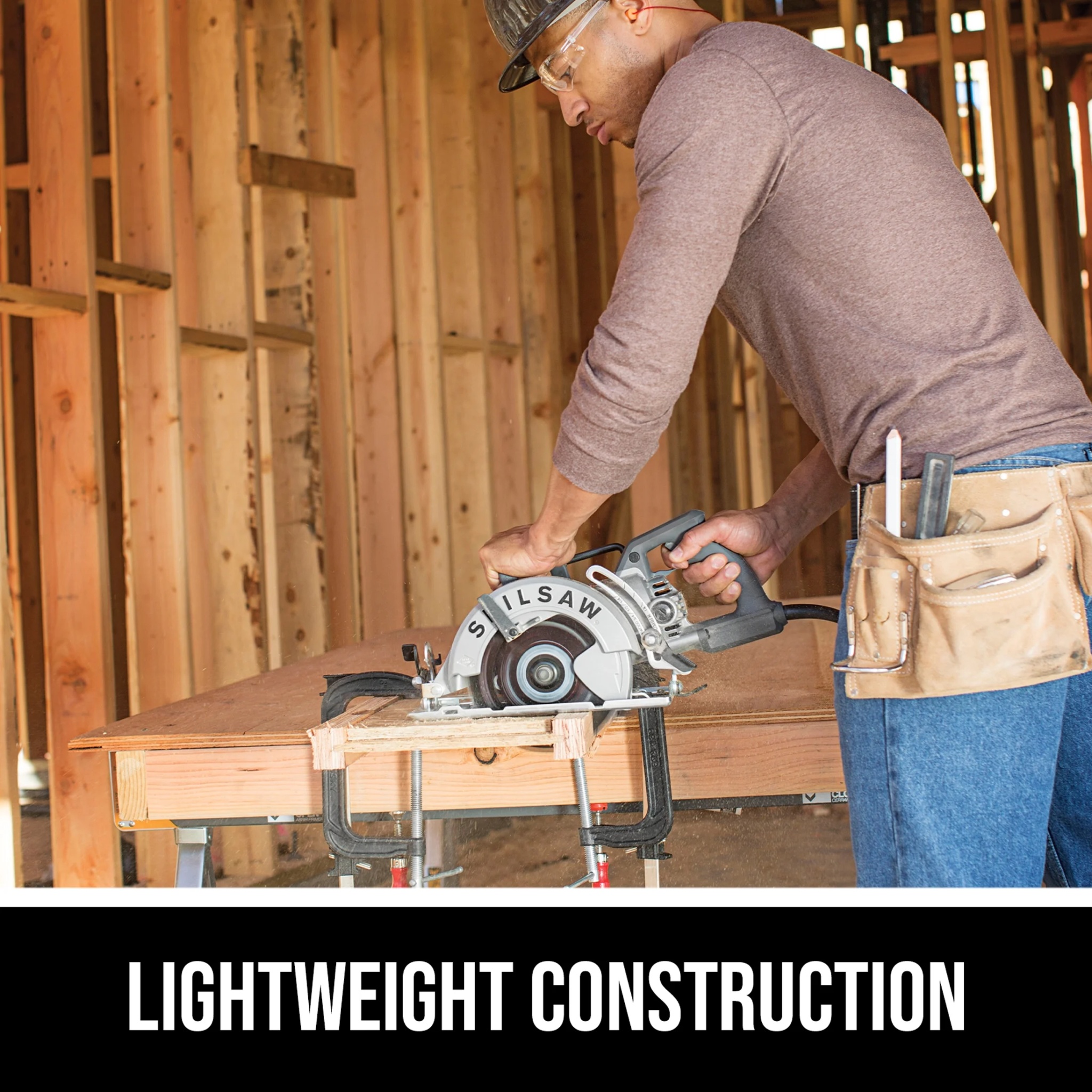 SKIL SPT77W-01 15 Amp 7-1/4'' Aluminum Corded Electric Worm Drive Circular Saw - Image 3