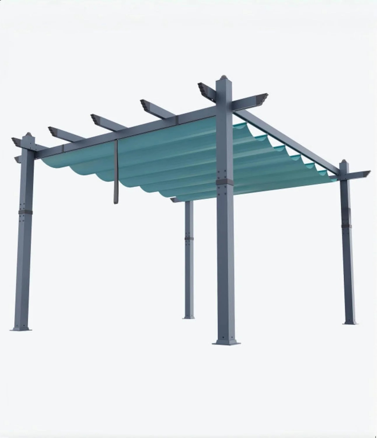 Outdoor Pergola with Adjustable Roof,Modern Metal Patio Aluminum Pergola,Reinforced Frame Outdoor Shelter with Sun Shade Canopy,Shade Cover for Garden,Backyard and Deck - Image 26