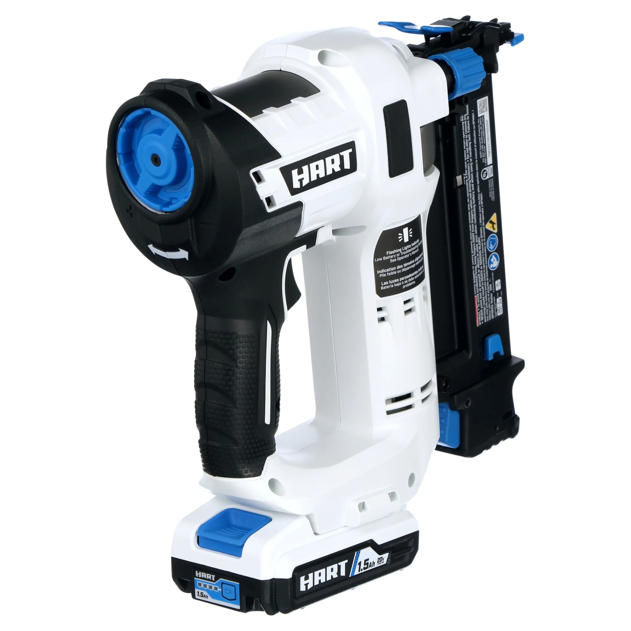 HART 20-Volt 2-inch 18-Gauge Battery-Powered Brad Nailer Kit, (1) 1.5Ah Lithium-Ion Battery - Image 17