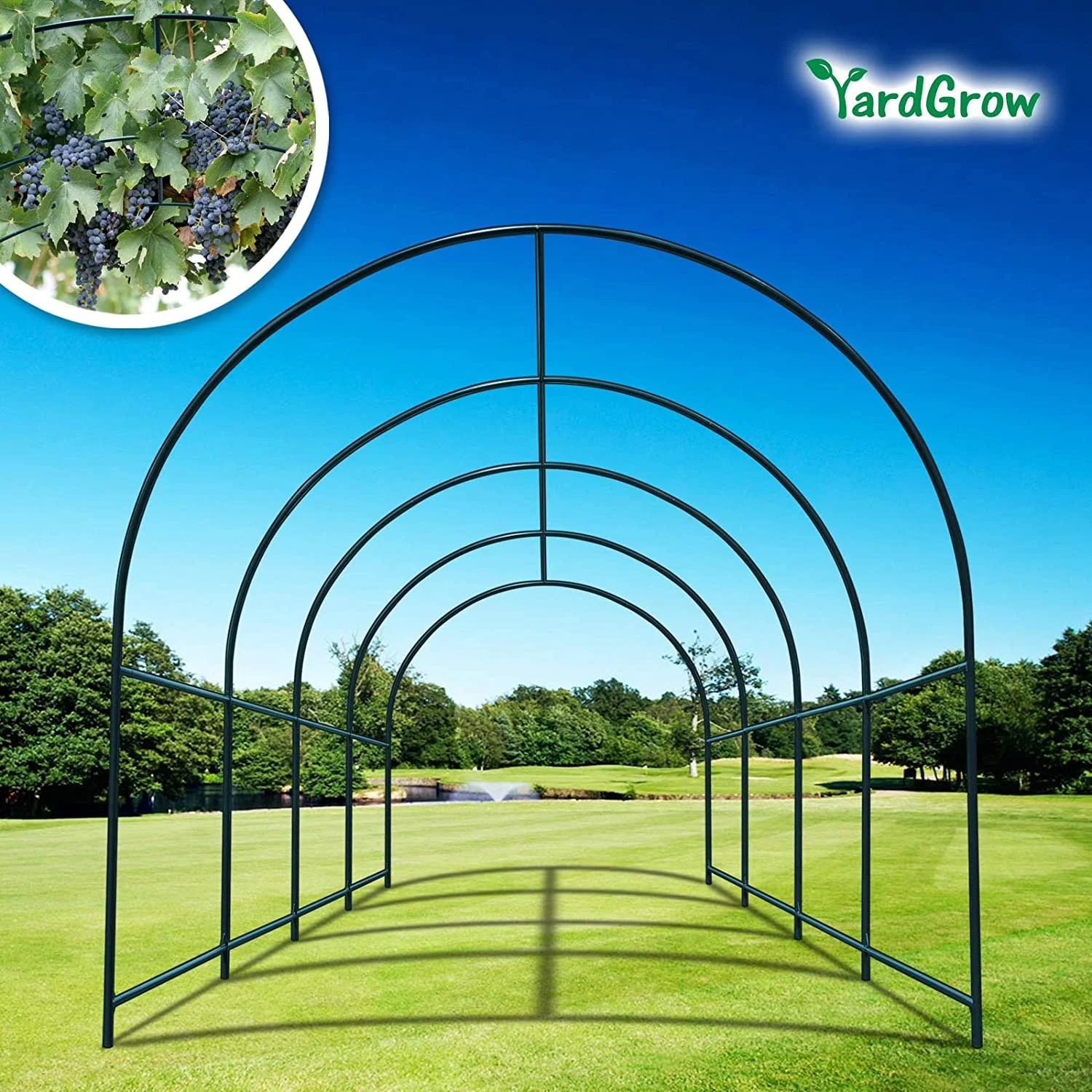 YardGrow Large Garden Support Arch Frame Climbing Plant Arch Arbor for Various Climbing Plant Roses Vines Birthday Wedding Party Decoration Pergola Frame (6.5 x 7 x 7.2ft) - Image 22