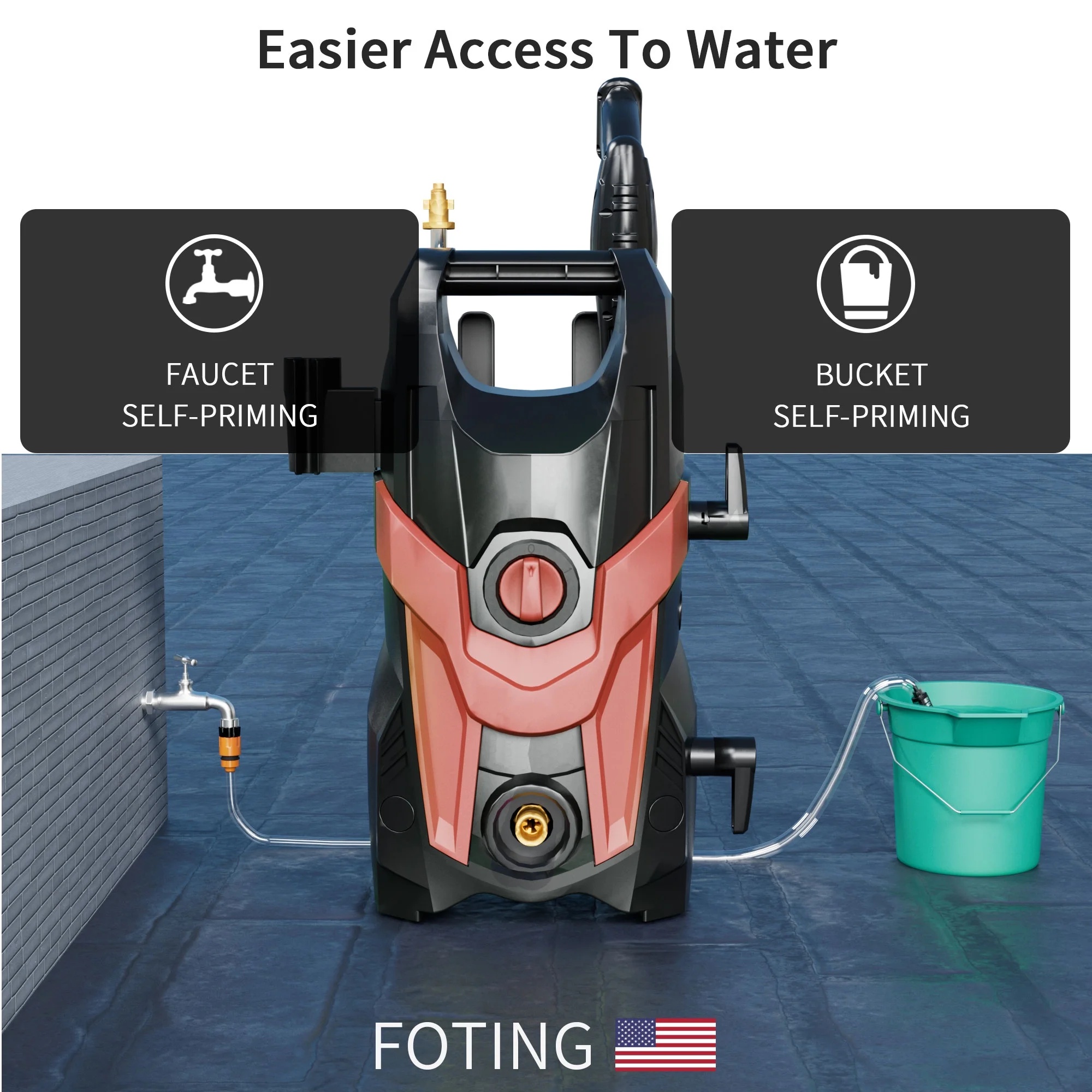 2024 Upgraded Electric Pressure Washer 4300 PSI 2.8 GPM Power Washer with Extra Hose, 23ft Hose 35ft Power Cord, 4 Nozzle and Detergent Tank for Cars, Fences, Patio - Image 12