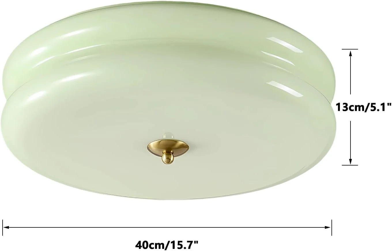 KCO Lighting Mid Century Modern LED Ceiling Lights Mint Green Glass Ceiling Lamp Large Hallway Ceiling Light - Image 2