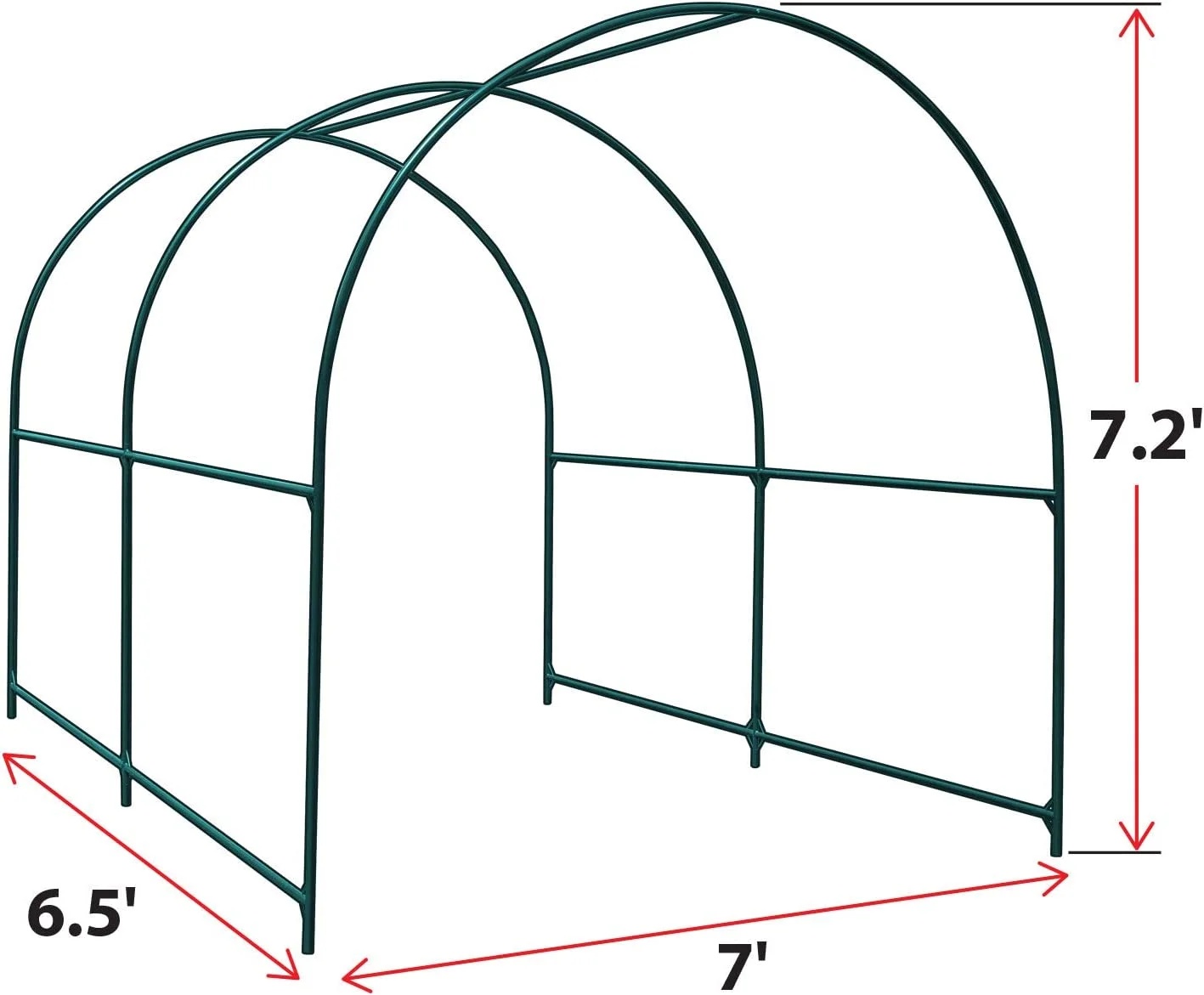 YardGrow Large Garden Support Arch Frame Climbing Plant Arch Arbor for Various Climbing Plant Roses Vines Birthday Wedding Party Decoration Pergola Frame (6.5 x 7 x 7.2ft) - Image 4