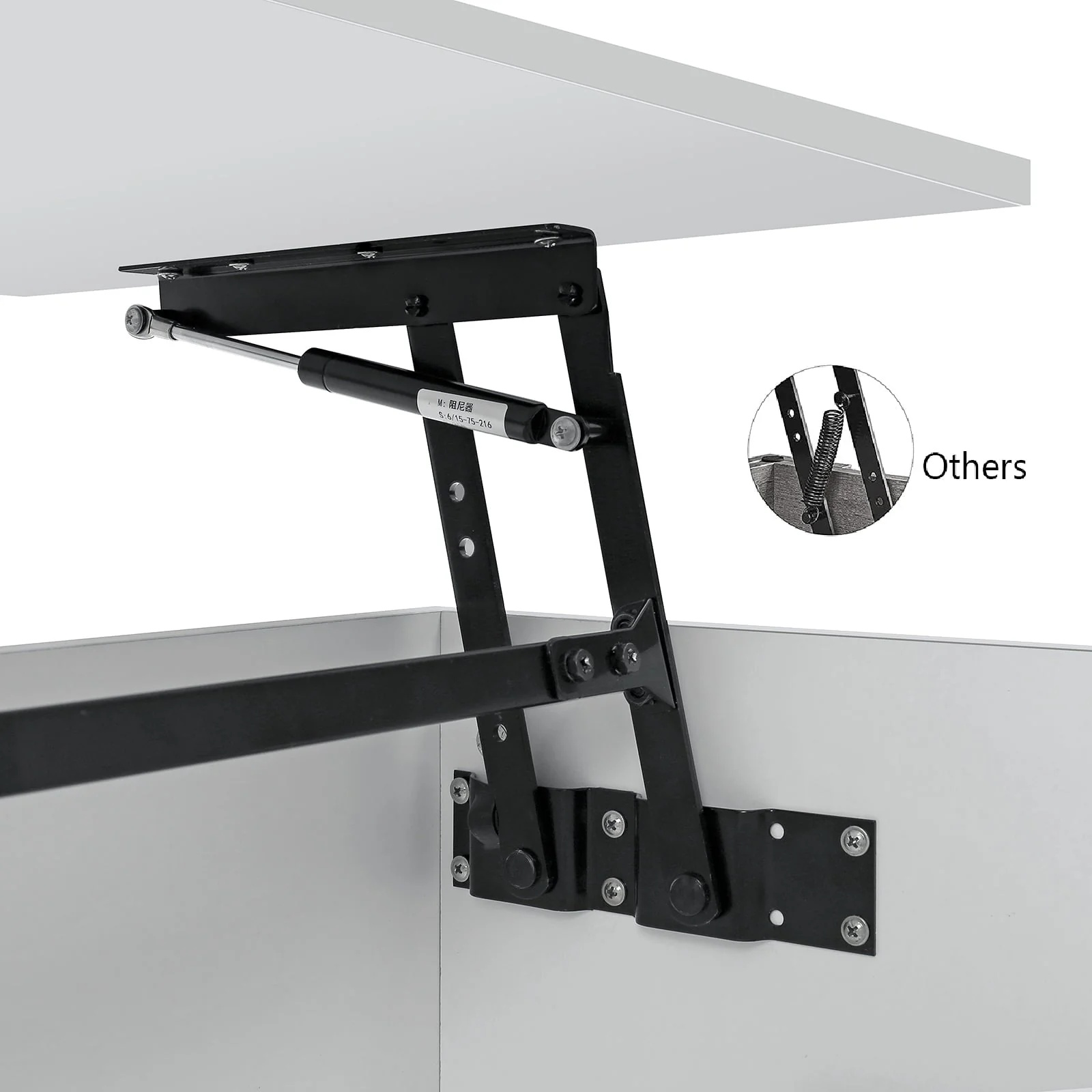 LED Coffee Table Lift Top End Table with with Charging Station and Storage Space Modern Rectangle Cocktail Tables Sofa Side Dining Table - Image 8