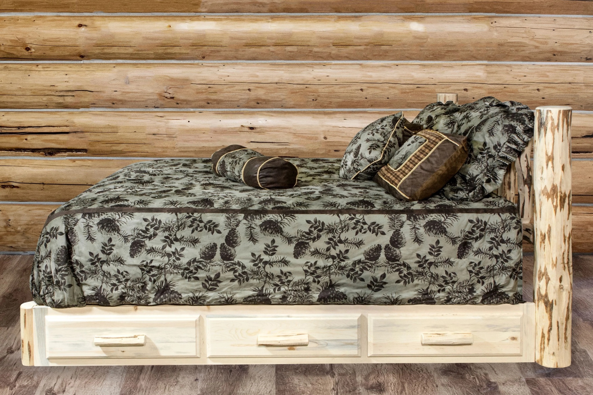 Montana Woodworks Collection King Platform Bed with Storage, Clear Lacquer Finish - Image 7