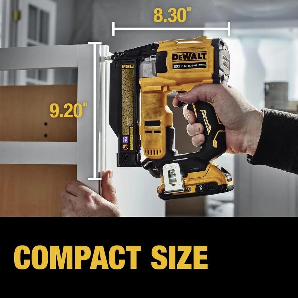 DeWalt DCN623D1 20-Volt MAX Atomic Compact Cordless Pin Nailer Kit, Brushless Motor, 23 Gauge, Battery - Quantity 1 - Image 6