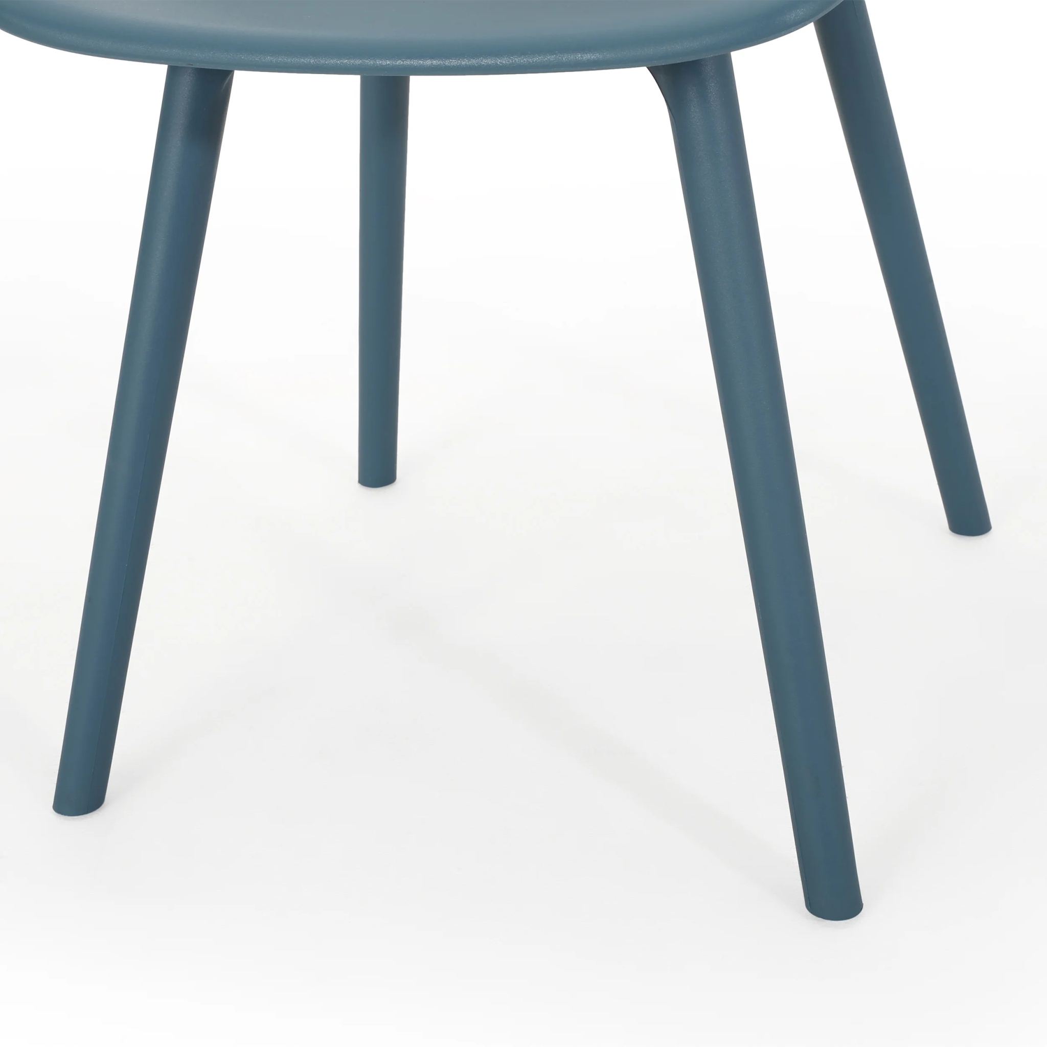 Noble House Lily Plastic Patio Dining Side Chair in White (Set of 4) - Image 18
