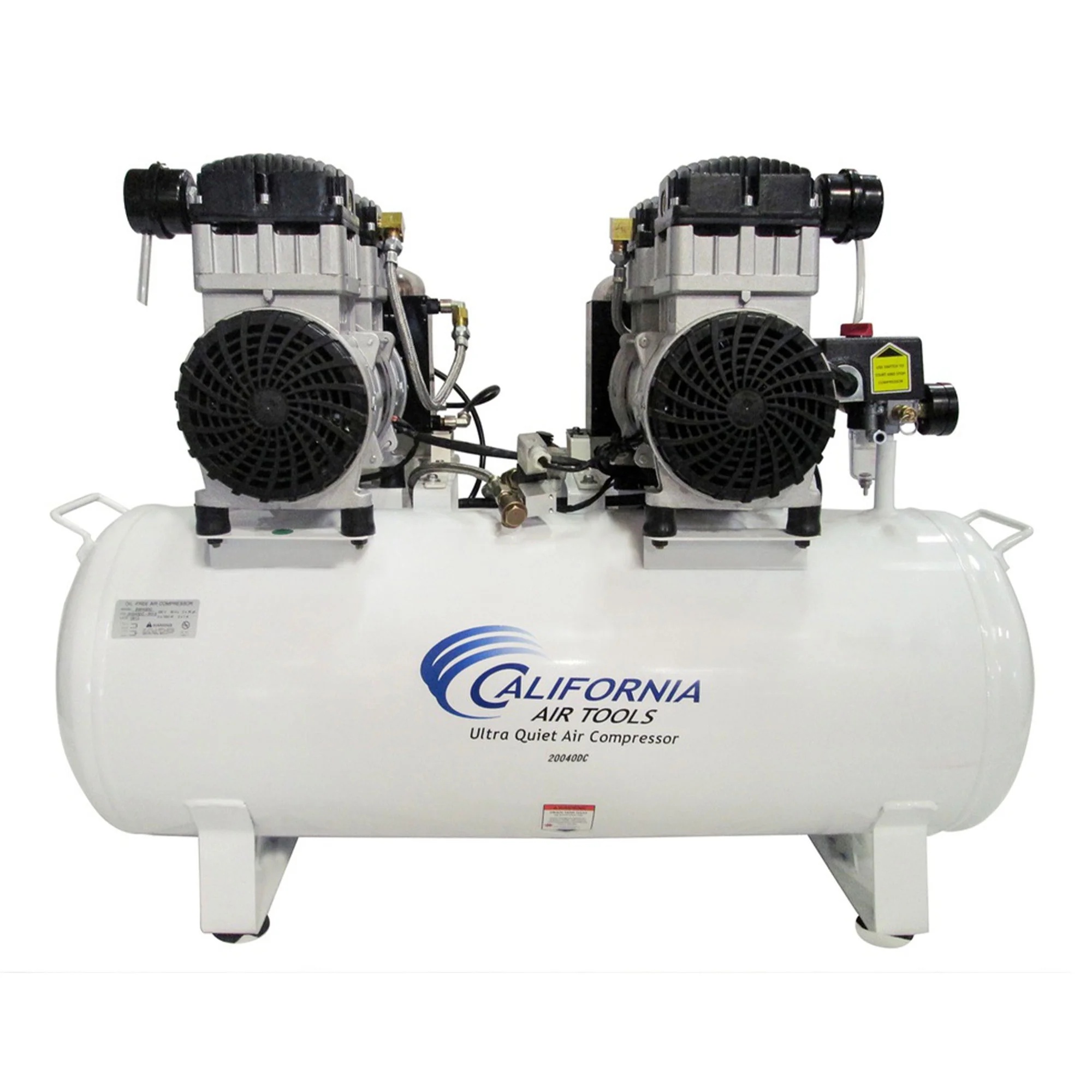 4 HP 20 Gallon 20040DCAD Ultra Quiet and Oil-Free Hot Dog Air Compressor with Air Dryer - Image 2