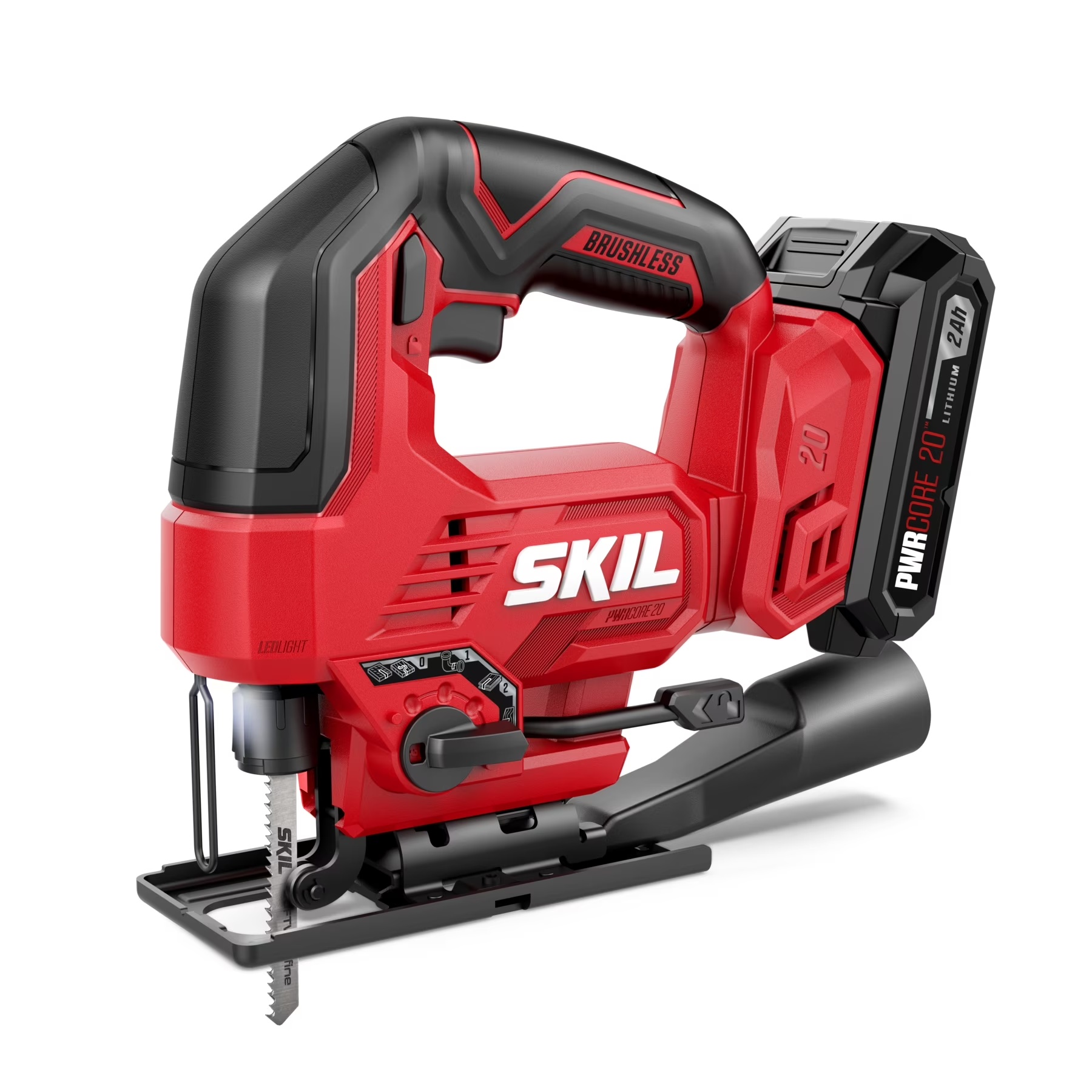 SKIL Brushless 20V Compact Multi-Head Drill Driver Kit Including 2.0 Ah USB-C Battery & PD Charger-QD6293B-10