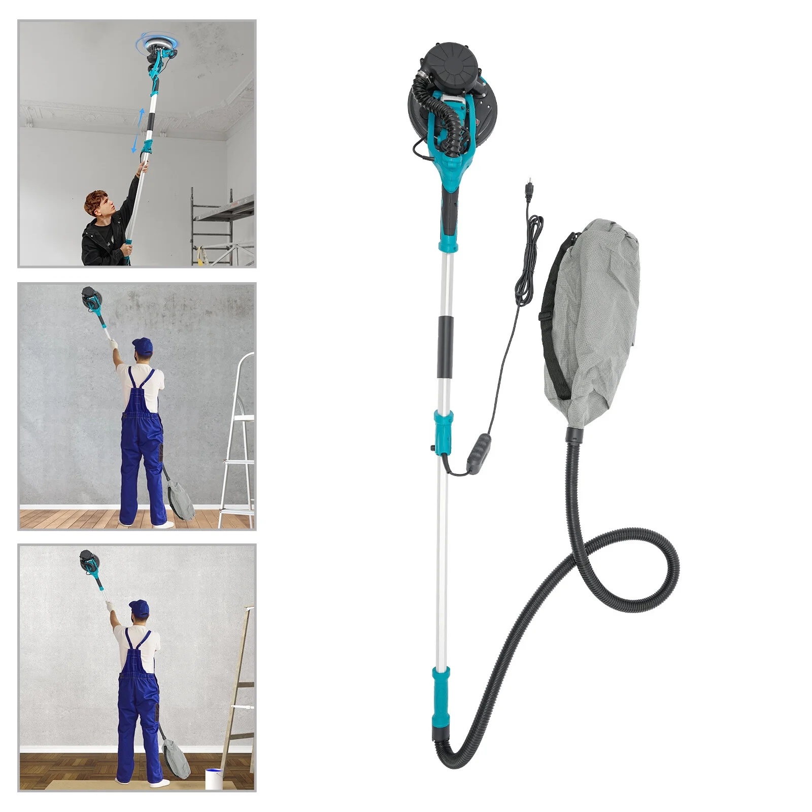 6 Gear Speed Orange Aluminum Alloy Electric Drywall Sander Vacuum with Dust Collection for Electric Ceiling and Wall - Image 12