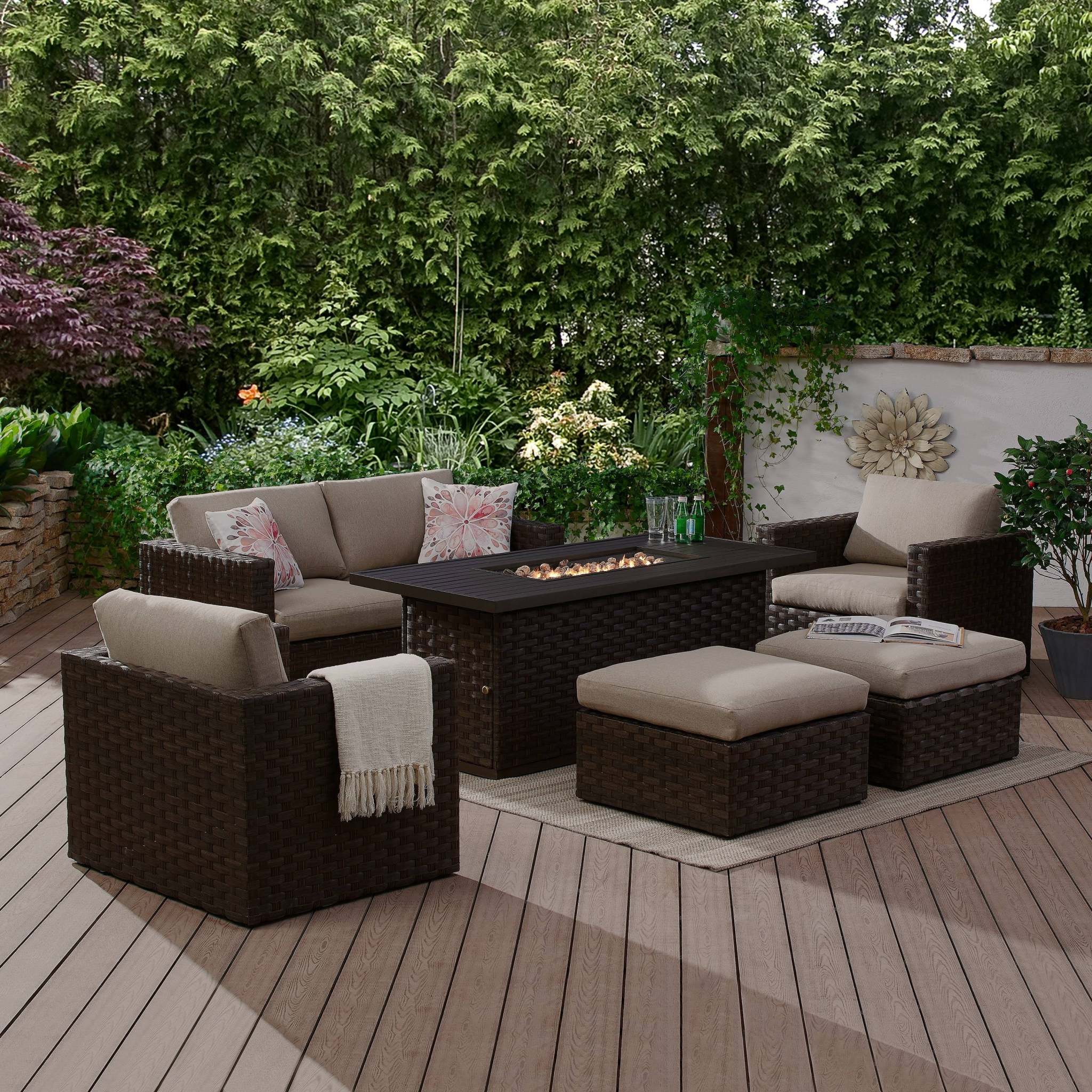 Better Homes & Gardens Harbor City Patio Fire Pit Dining Table - Image 2