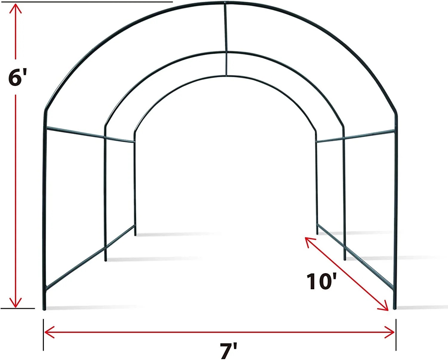YardGrow Large Garden Support Arch Frame Climbing Plant Arch Arbor for Various Climbing Plant Roses Vines Birthday Wedding Party Decoration Pergola Frame (6.5 x 7 x 7.2ft) - Image 18