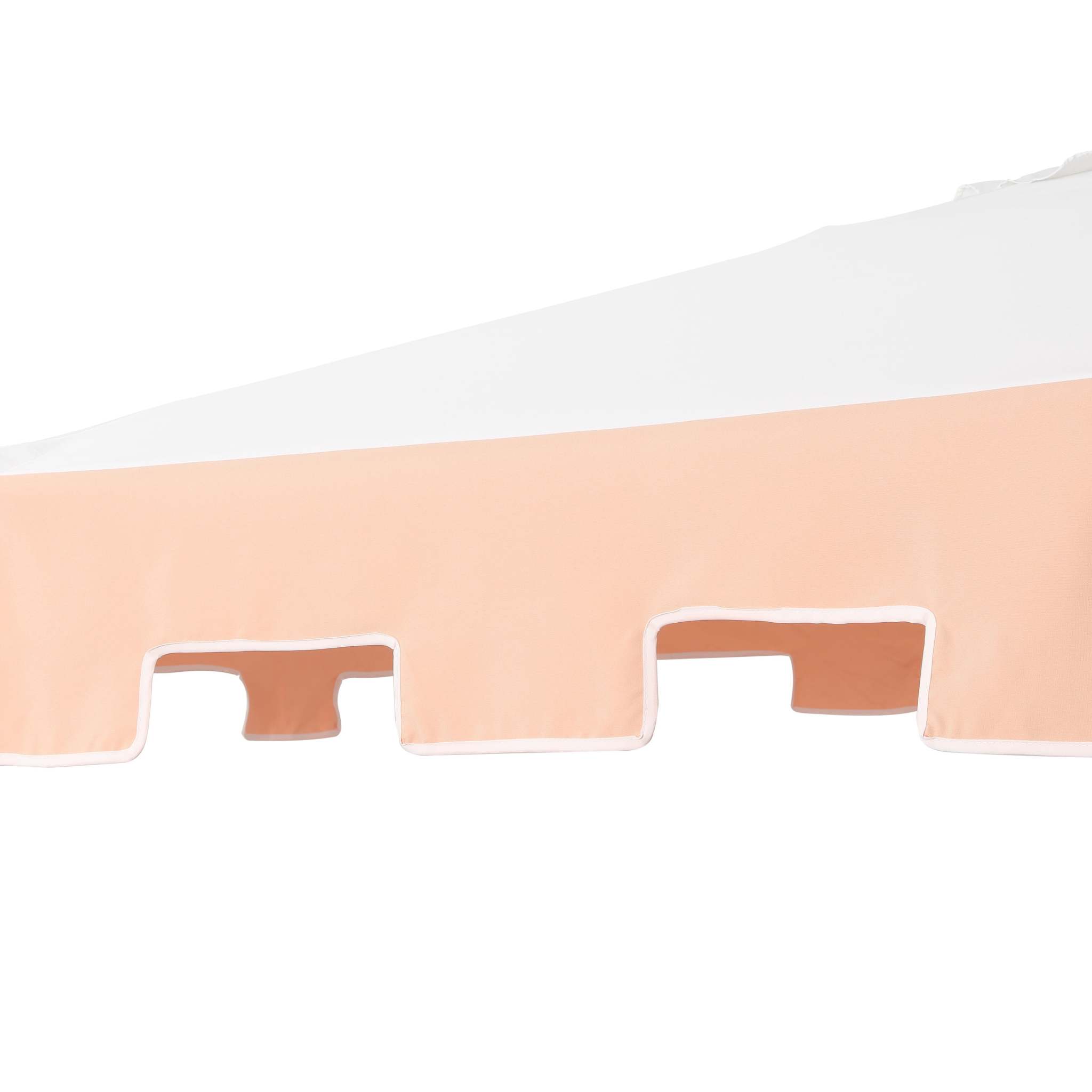 JONATHAN Y Baiona 9 ft. Market Patio Umbrella, Classic Mid-Century with UV Protection, Auto-Tilt, Crank and Wind Vent, White/Coral Pink - Image 11