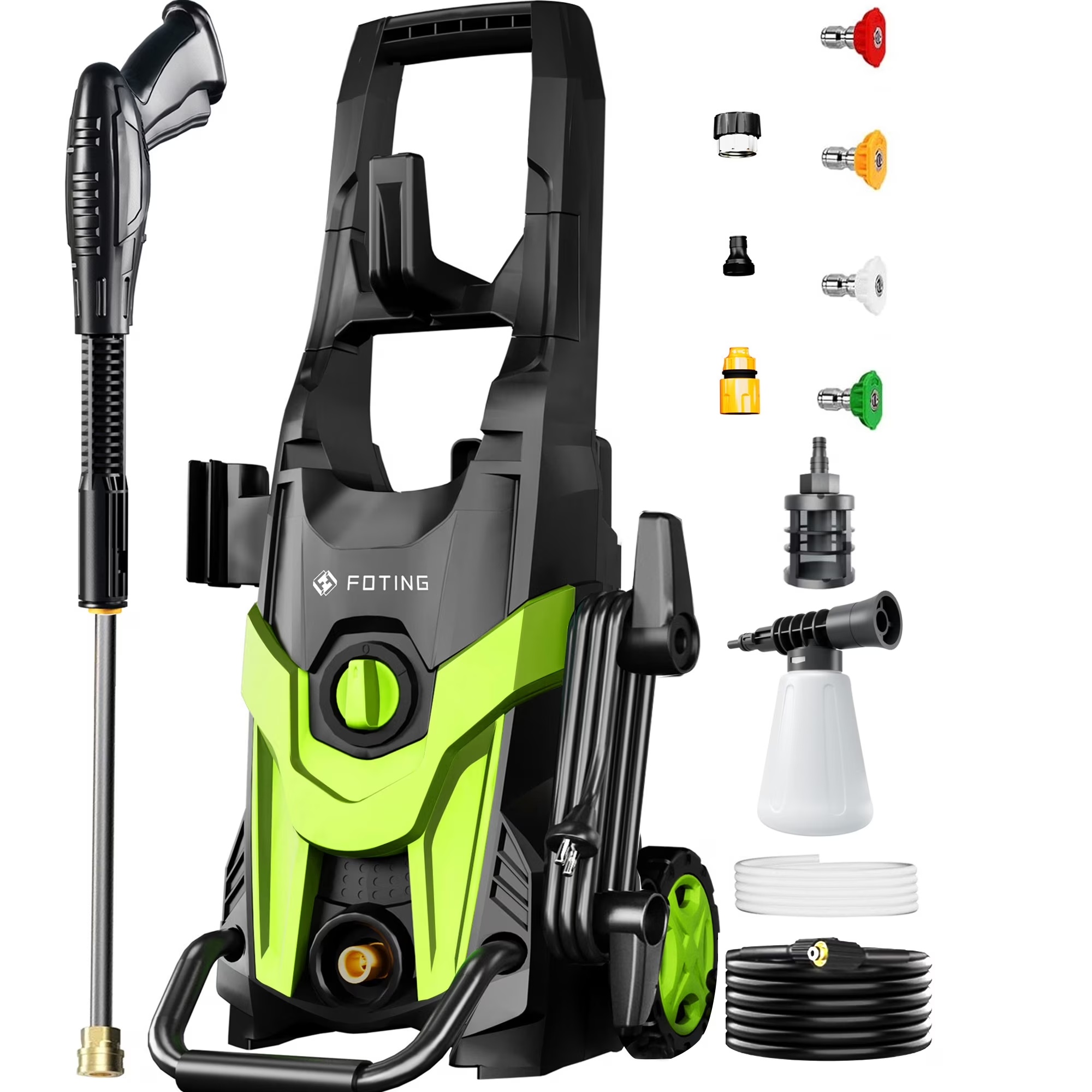 2024 Upgraded Electric Pressure Washer 4300 PSI 2.8 GPM Power Washer with Extra Hose, 23ft Hose 35ft Power Cord, 4 Nozzle and Detergent Tank for Cars, Fences, Patio - Image 5