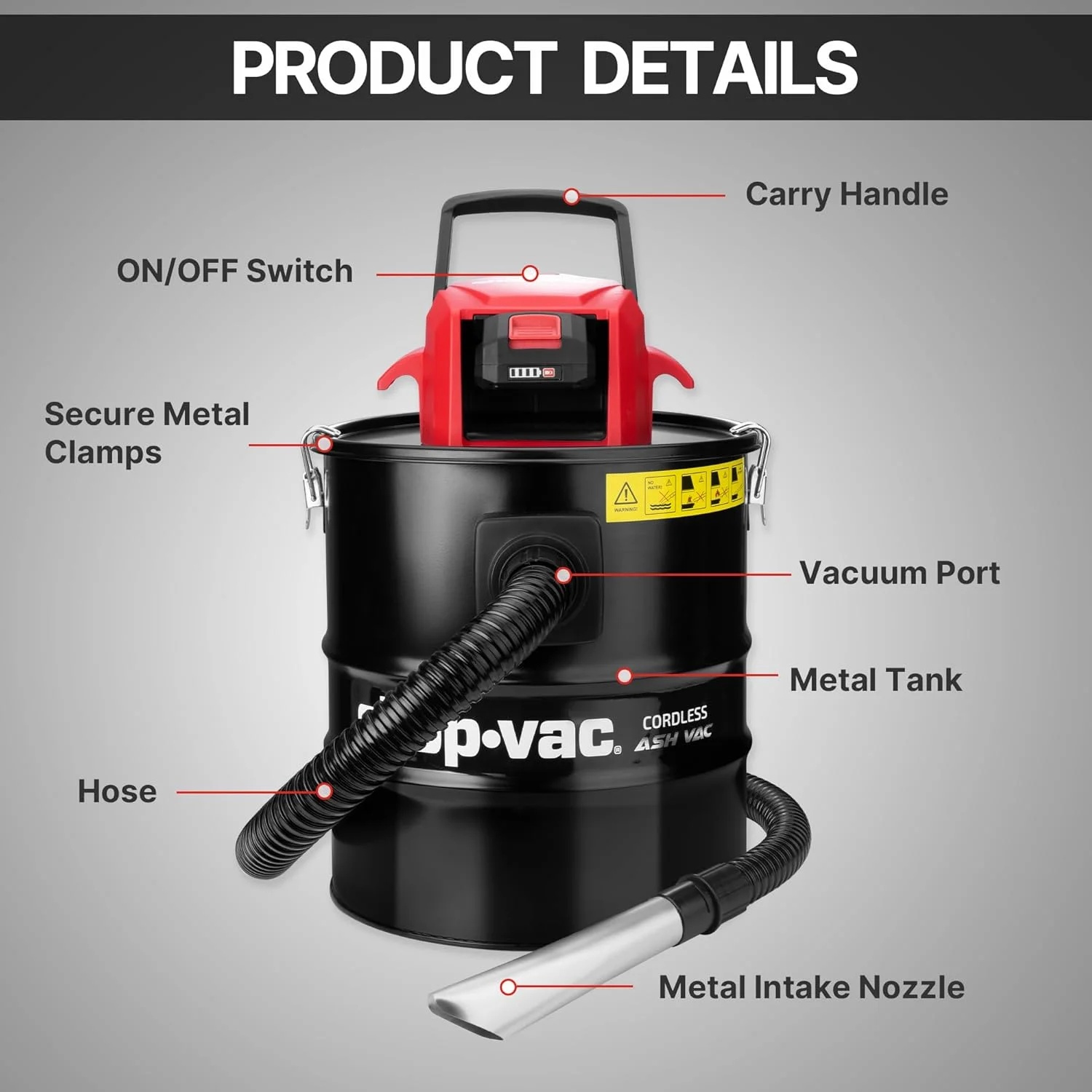 Shop-Vac 20V Cordless 5 Gallon Ash Vacuum - Image 6