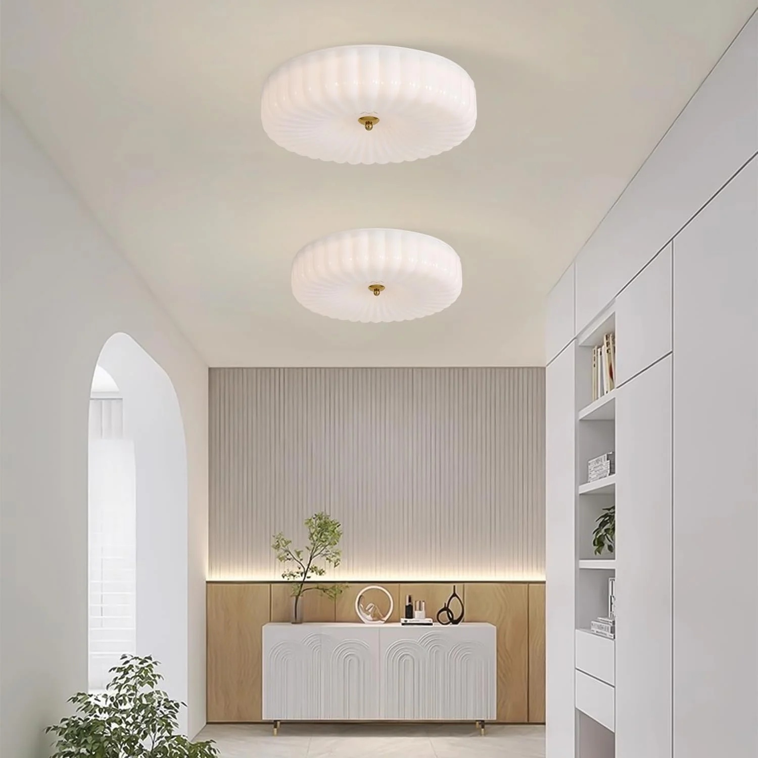 KCO Lighting Mid Century Modern LED Ceiling Lights Mint Green Glass Ceiling Lamp Large Hallway Ceiling Light - Image 43