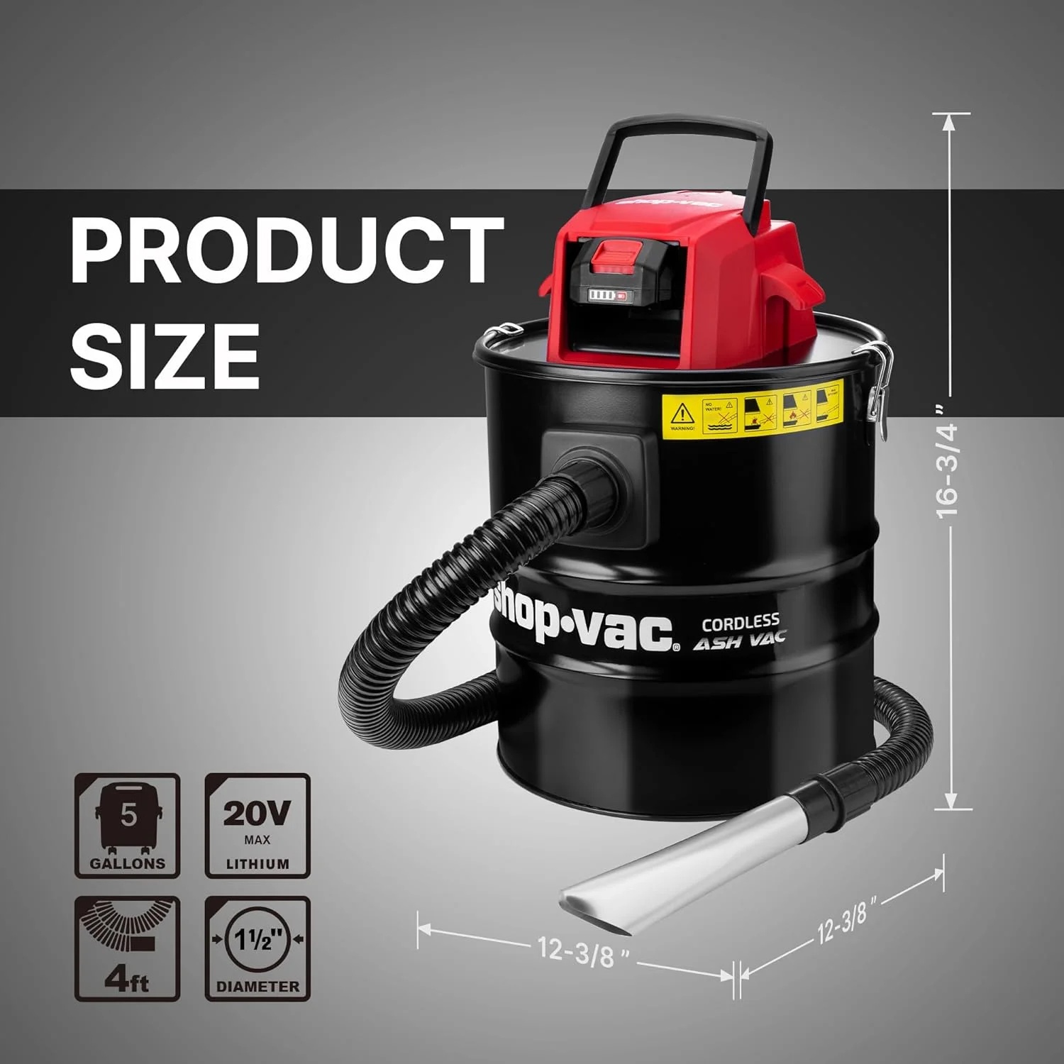 Shop-Vac 20V Cordless 5 Gallon Ash Vacuum - Image 5