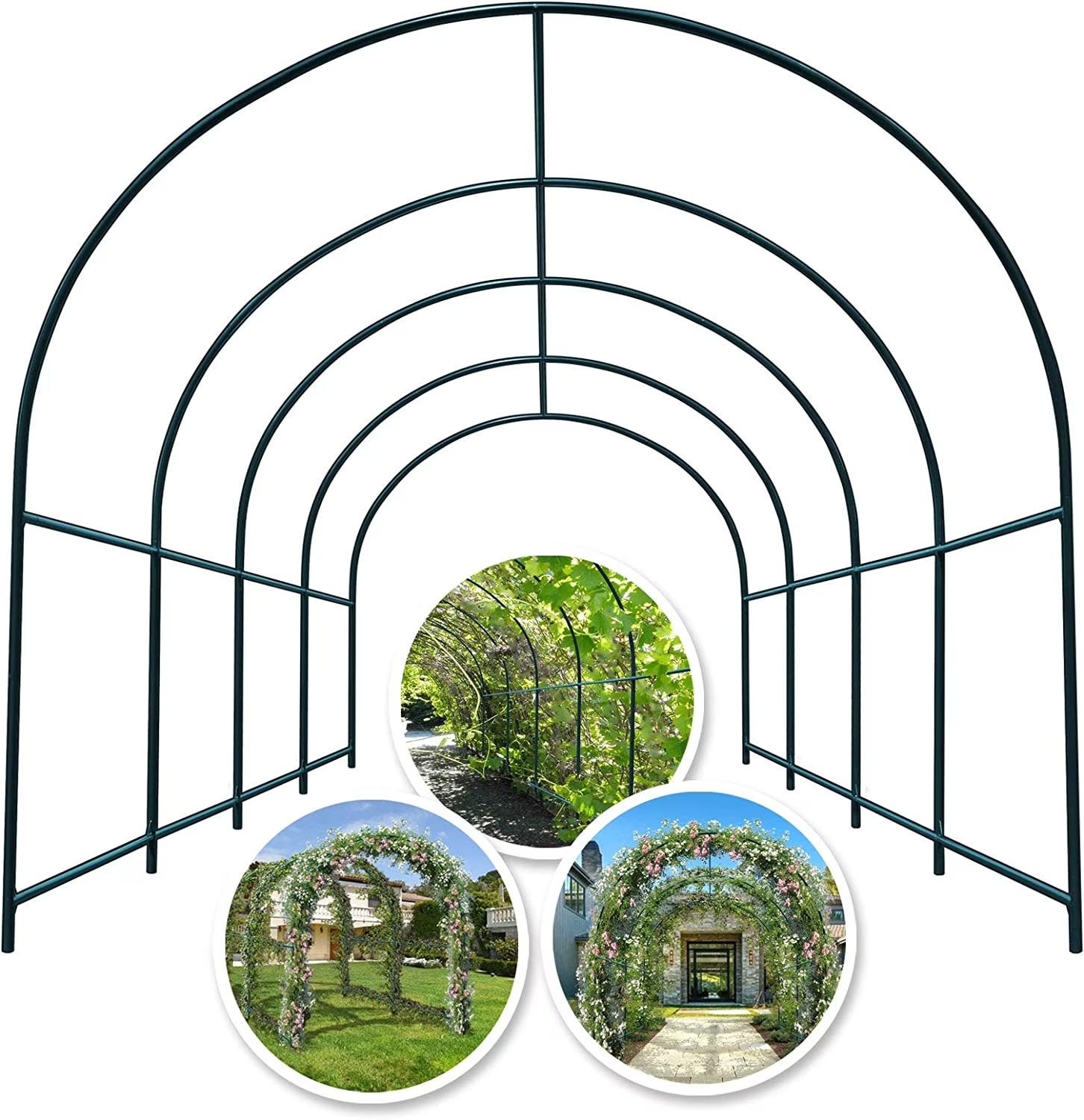 YardGrow Large Garden Support Arch Frame Climbing Plant Arch Arbor for Various Climbing Plant Roses Vines Birthday Wedding Party Decoration Pergola Frame (6.5 x 7 x 7.2ft) - Image 5