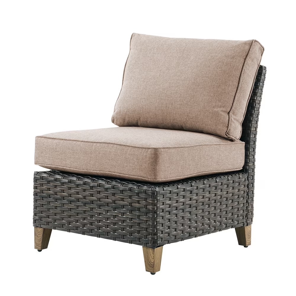 Grand Patio Outdoor Furniture, Patio Wicker Sectional Sofa Modular Furniture Set, Left Arm Sofa, Beige - Image 3