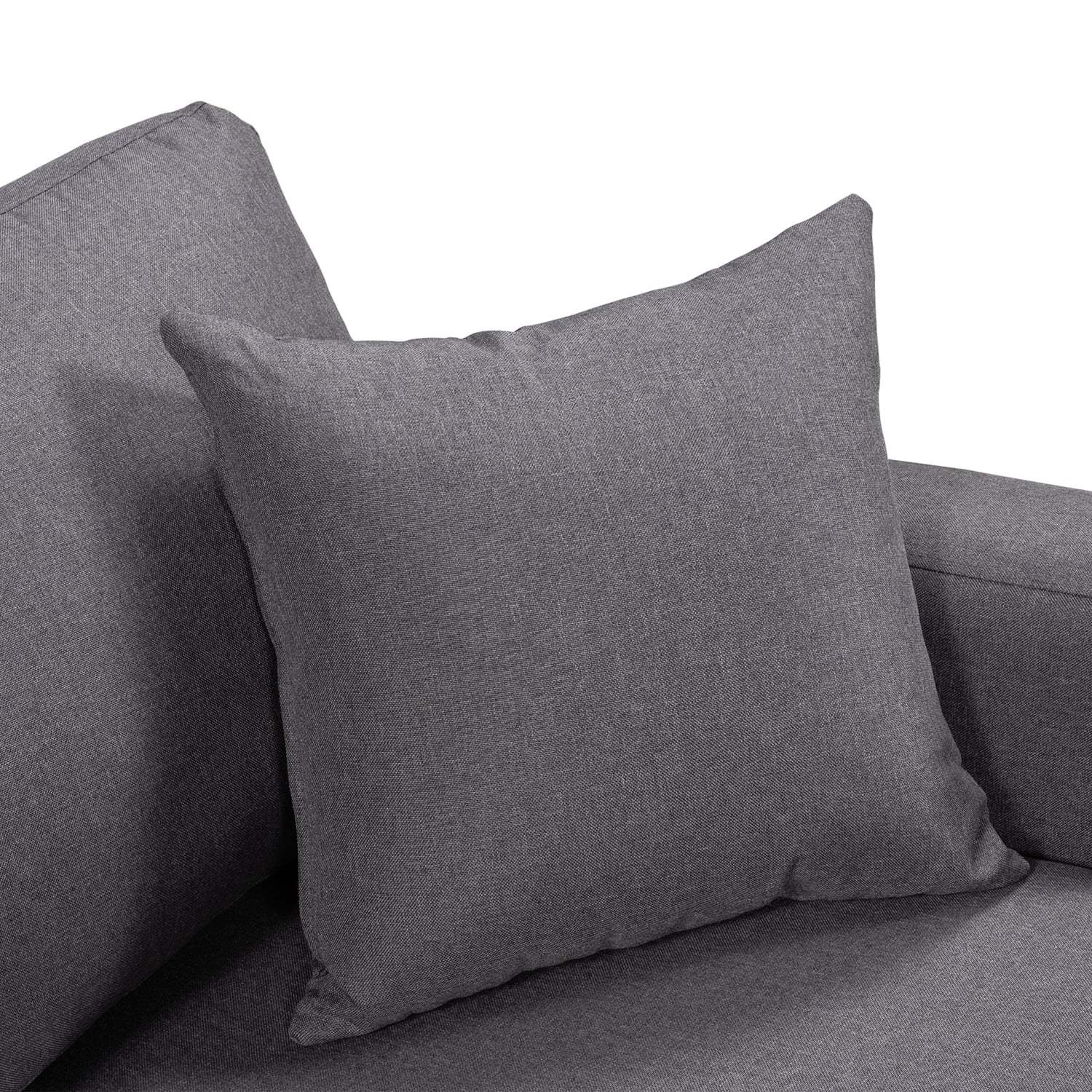 Churanty Upholstery Sleeper Sectional Sofa Pull Out Bed with Storage Chaise,Gray - Image 23