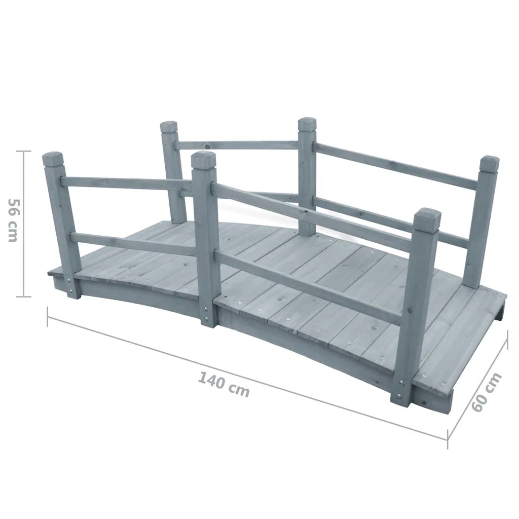 vidaXL Garden Bridge for Patio Pond Flower Bed Patio Decor Outdoor Garden Wood - Image 14
