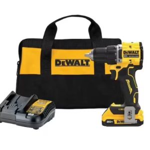 VSM DEWALT ATOMIC 20-Volt Lithium-Ion Cordless Compact 1/2 in. Drill/Driver Kit with 2.0Ah Battery, Charger and Bag