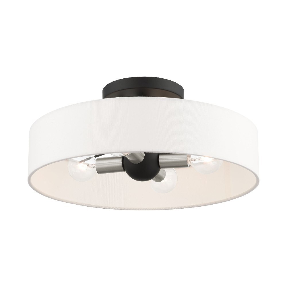 46927-91-Livex Lighting-Venlo - 4 Light Semi-Flush Mount In Timeless Style-6 Inches Tall and 14 Inches Wide-Brushed Nickel Finish - Image 2