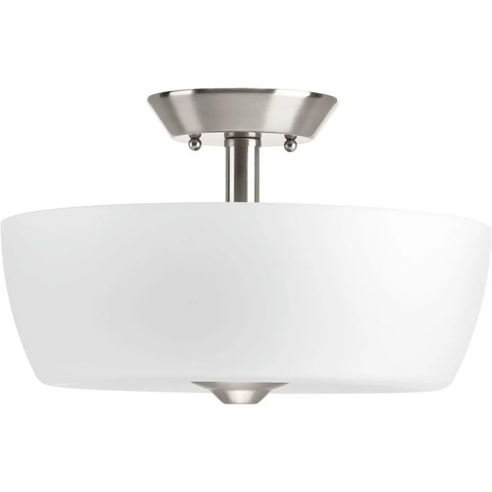 P350060-009-Progress Lighting-Leap - Close-to-Ceiling Light - 2 Light in Modern style - 14 Inches wide by 8.88 Inches high-Brushed Nickel Finish - Image 2
