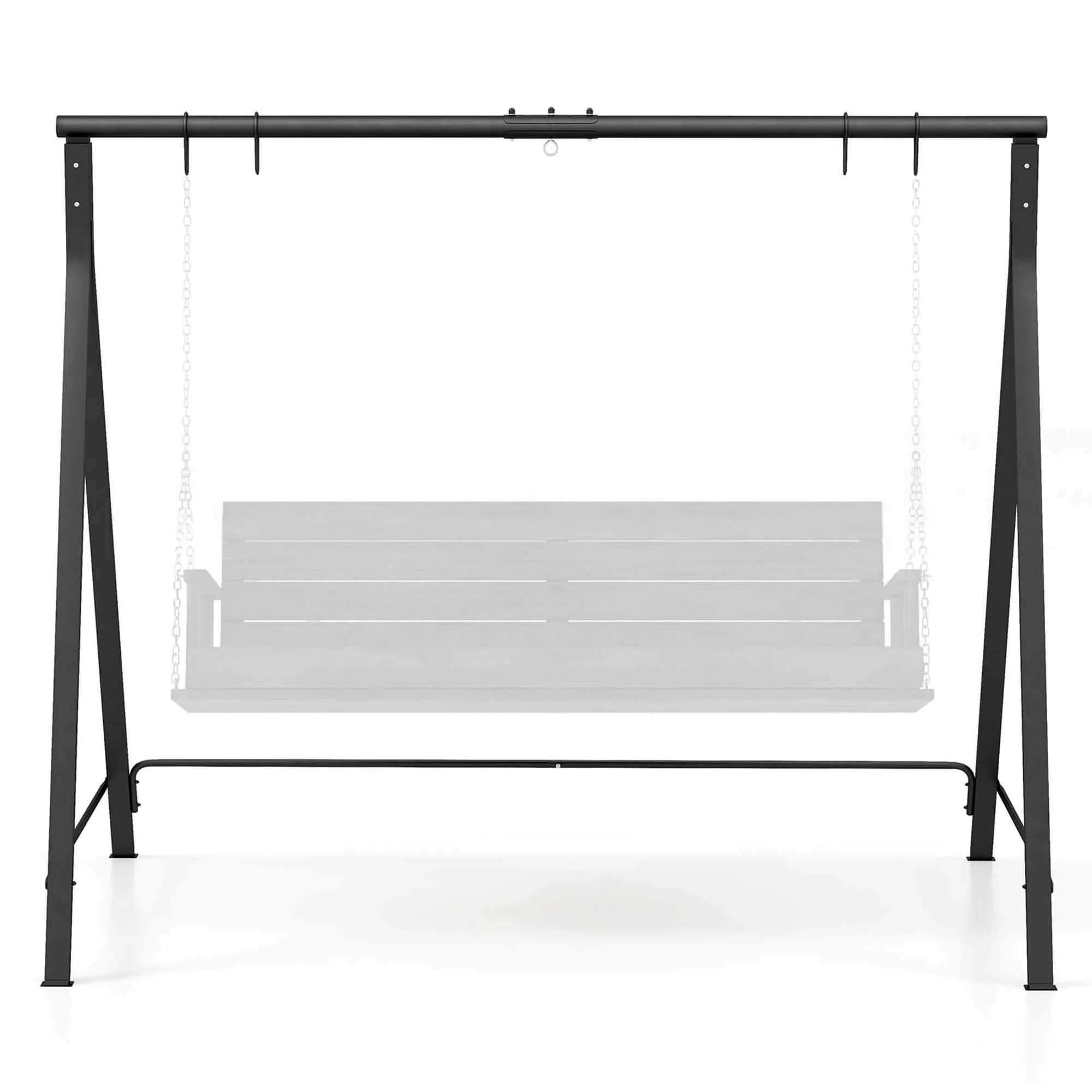 Costway Outdoor Porch Swing Frame Patio Metal Swing Stand with A-Shaped Structure - Image 9
