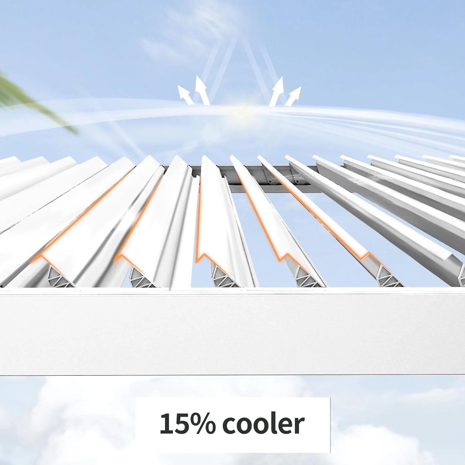 GAZEBETER 10' x 20' Louvered Pergola, Outdoor Aluminium Pergola with Adjustable Roof, Curtains and Netting, Hardtop Gazebo for Patio, Deck, Garden, Yard, Beach, White - Image 6