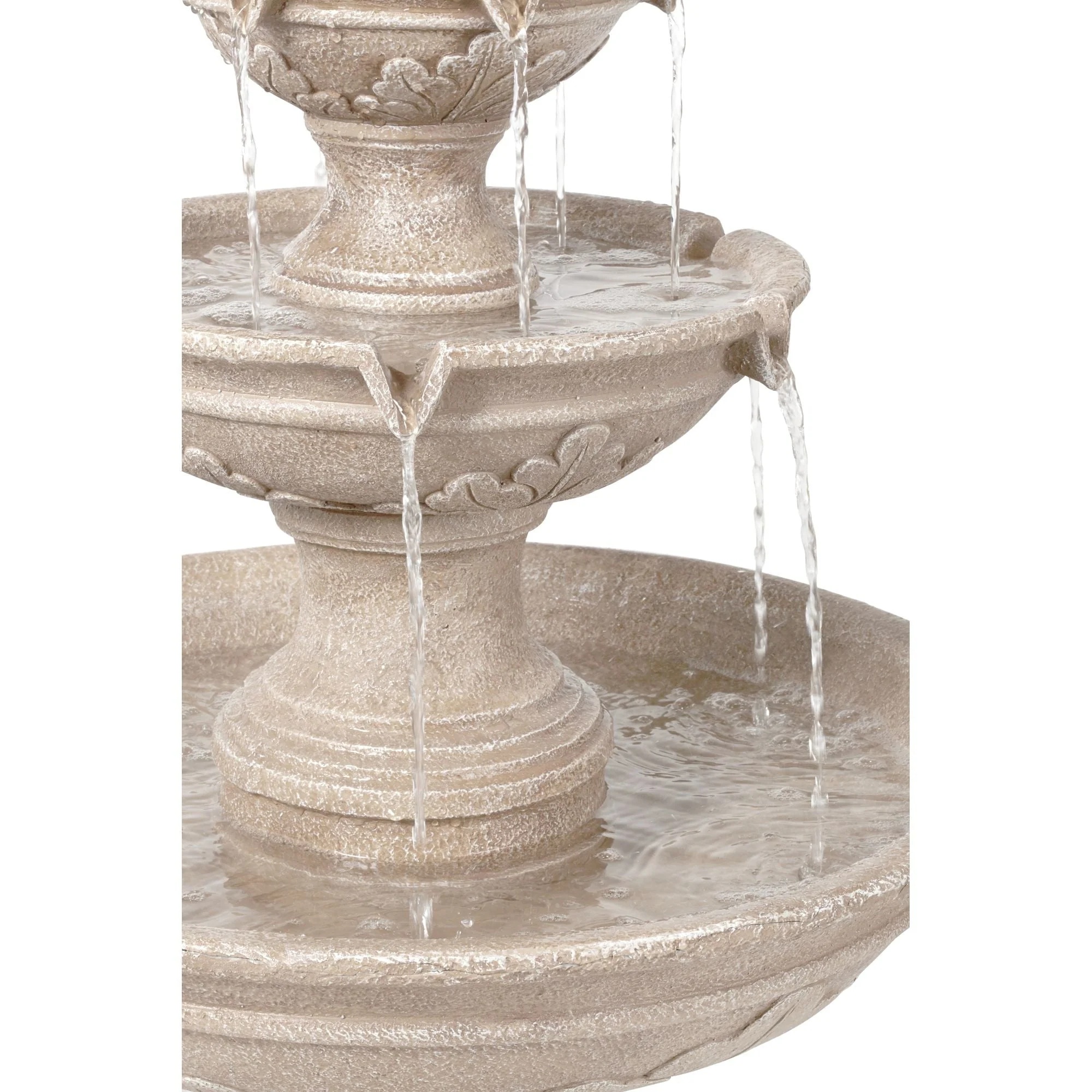 John Timberland Stafford Rustic 3 Tier Cascading Bubbler Outdoor Floor Water Fountain 48" for Yard Garden Patio Home Deck Porch House Exterior Balcony - Image 5