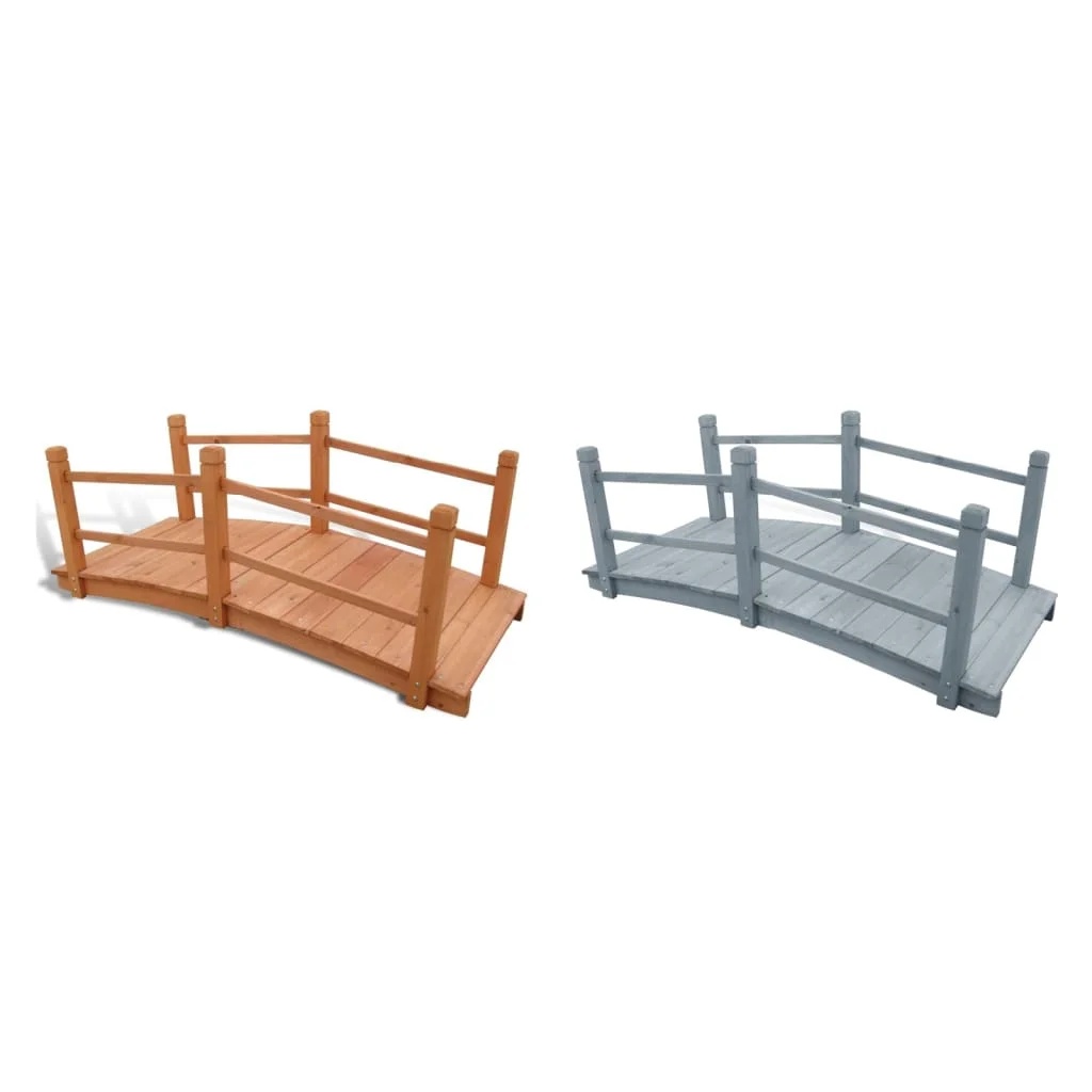 vidaXL Garden Bridge for Patio Pond Flower Bed Patio Decor Outdoor Garden Wood - Image 7