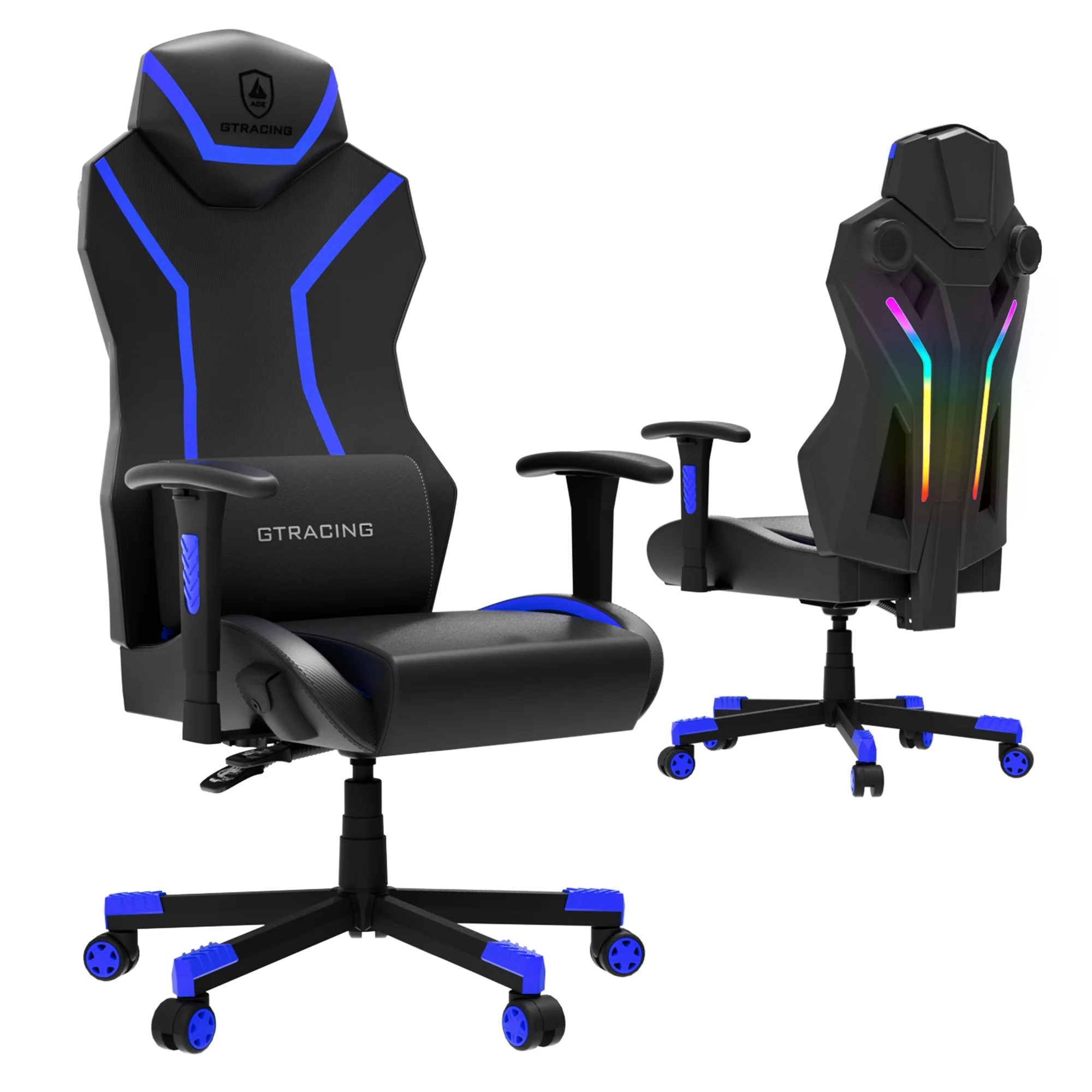 GTRACING LUFT-600 Gaming Chair with Bluetooth Speakers and LED Lighting, White - Image 31