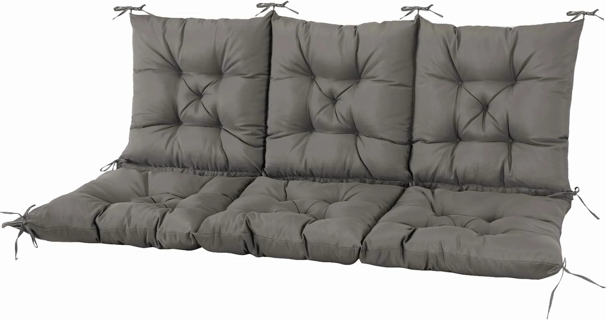 NACATIN 3 Seat Cushion for Outdoor Swing - 60x40 inches, 4" Thick Porch Swing Cushions with Ties and Storage Bag, Waterproof Bench Replacement Cushions for Patio, Outdoor, Backyard and Garden (Khaki) - Image 17