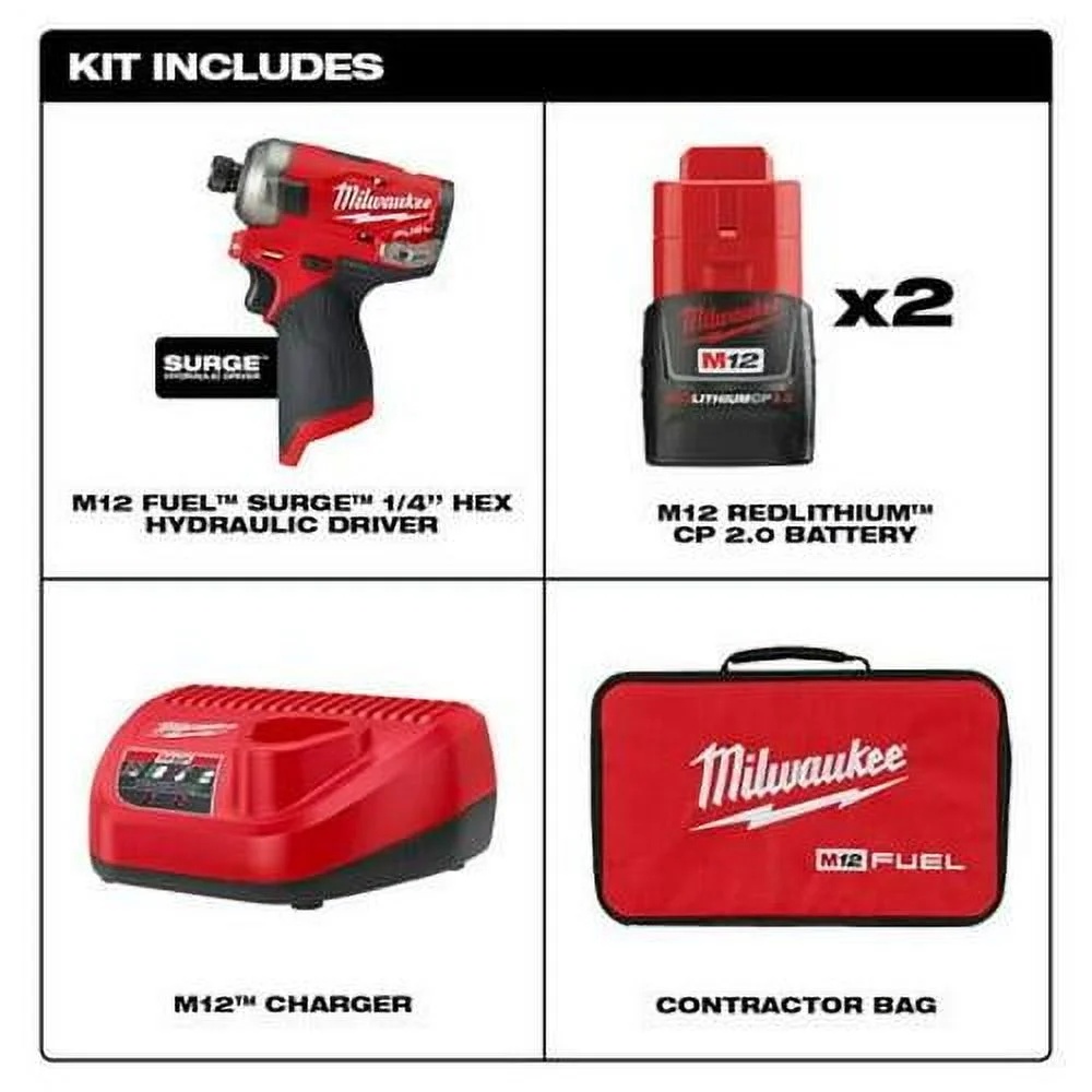 M12 FUEL SURGE 1/4 in. Hex Hydraulic Driver Kit - Image 7