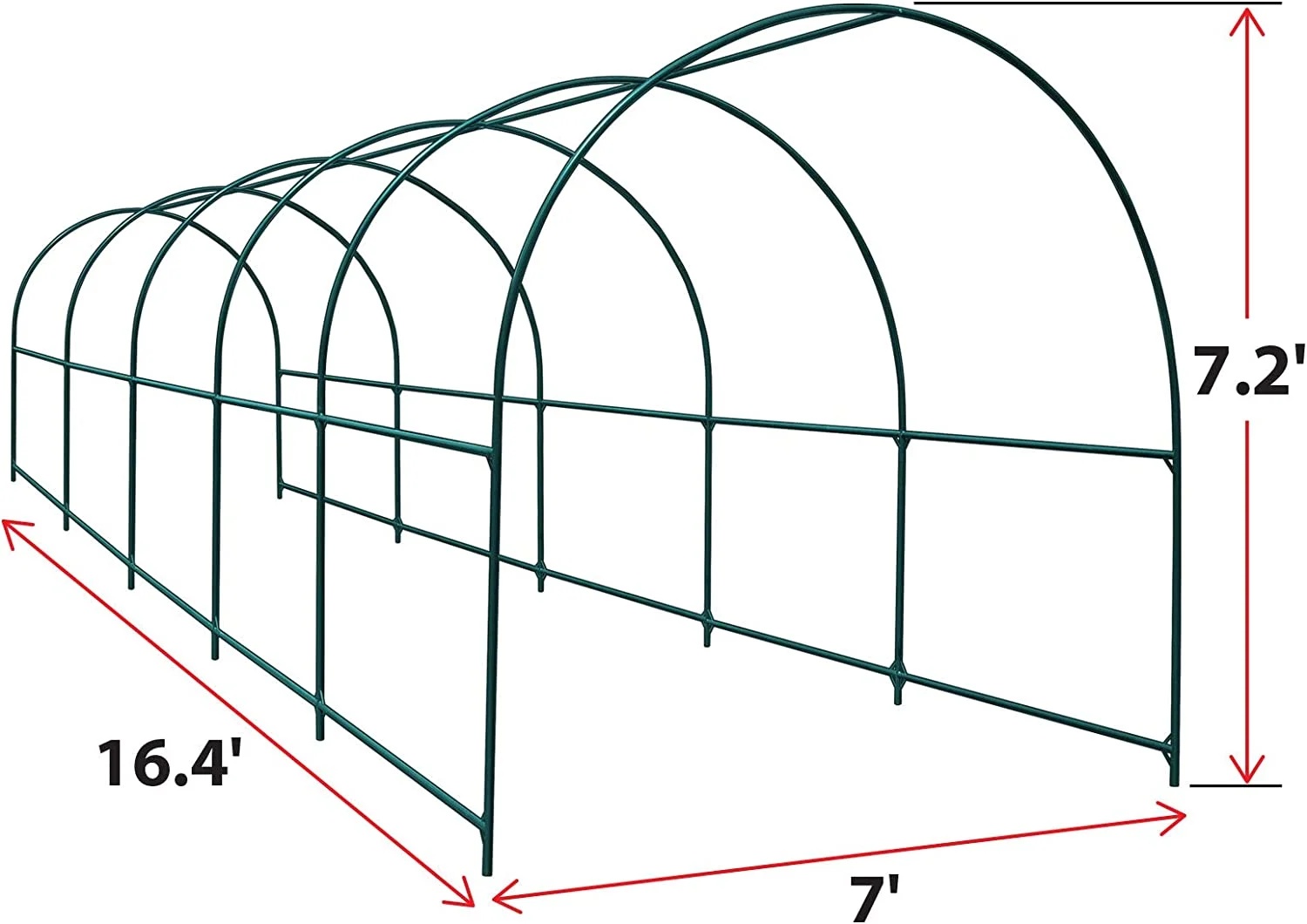 YardGrow Large Garden Support Arch Frame Climbing Plant Arch Arbor for Various Climbing Plant Roses Vines Birthday Wedding Party Decoration Pergola Frame (6.5 x 7 x 7.2ft) - Image 29