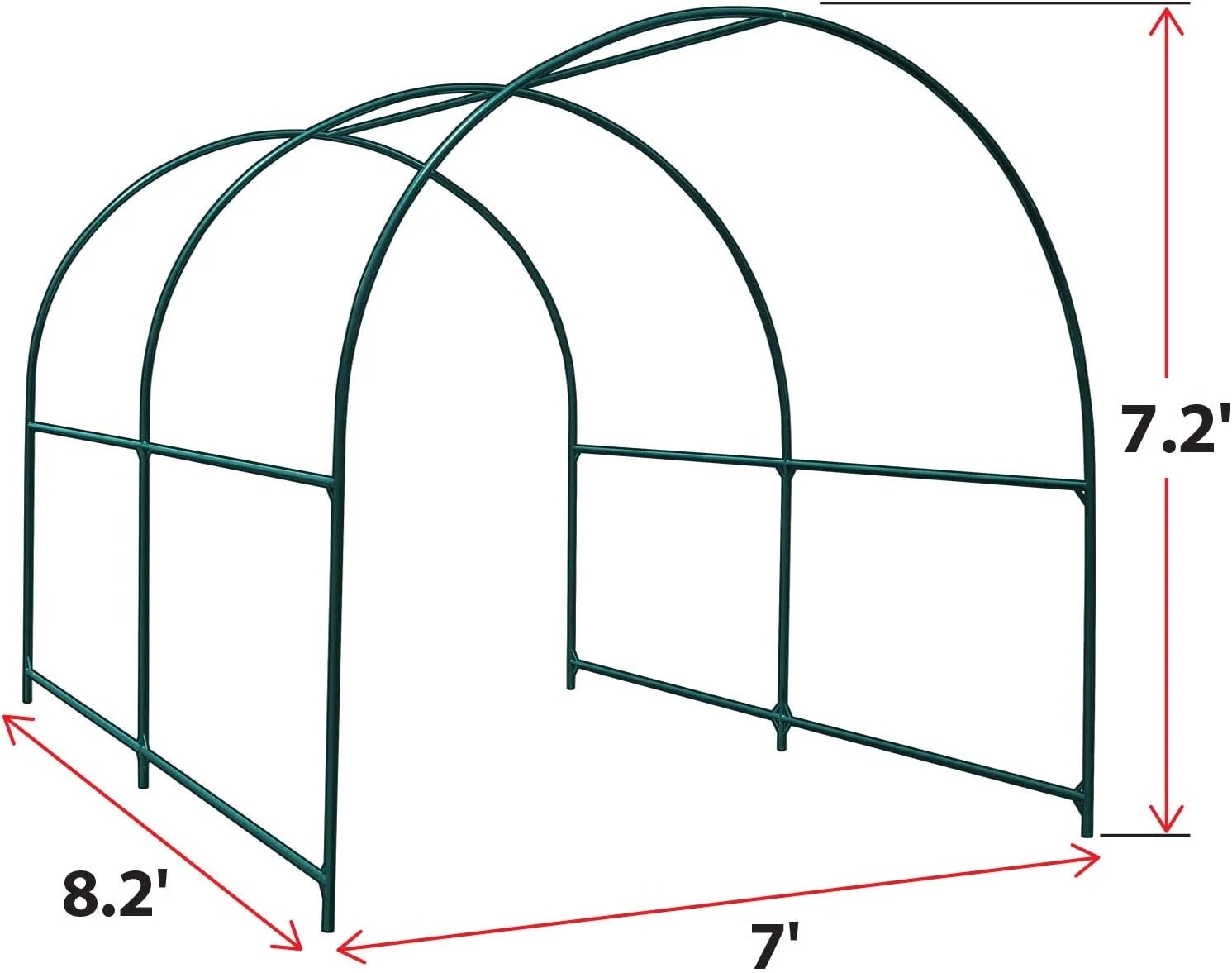 YardGrow Large Garden Support Arch Frame Climbing Plant Arch Arbor for Various Climbing Plant Roses Vines Birthday Wedding Party Decoration Pergola Frame (6.5 x 7 x 7.2ft) - Image 28