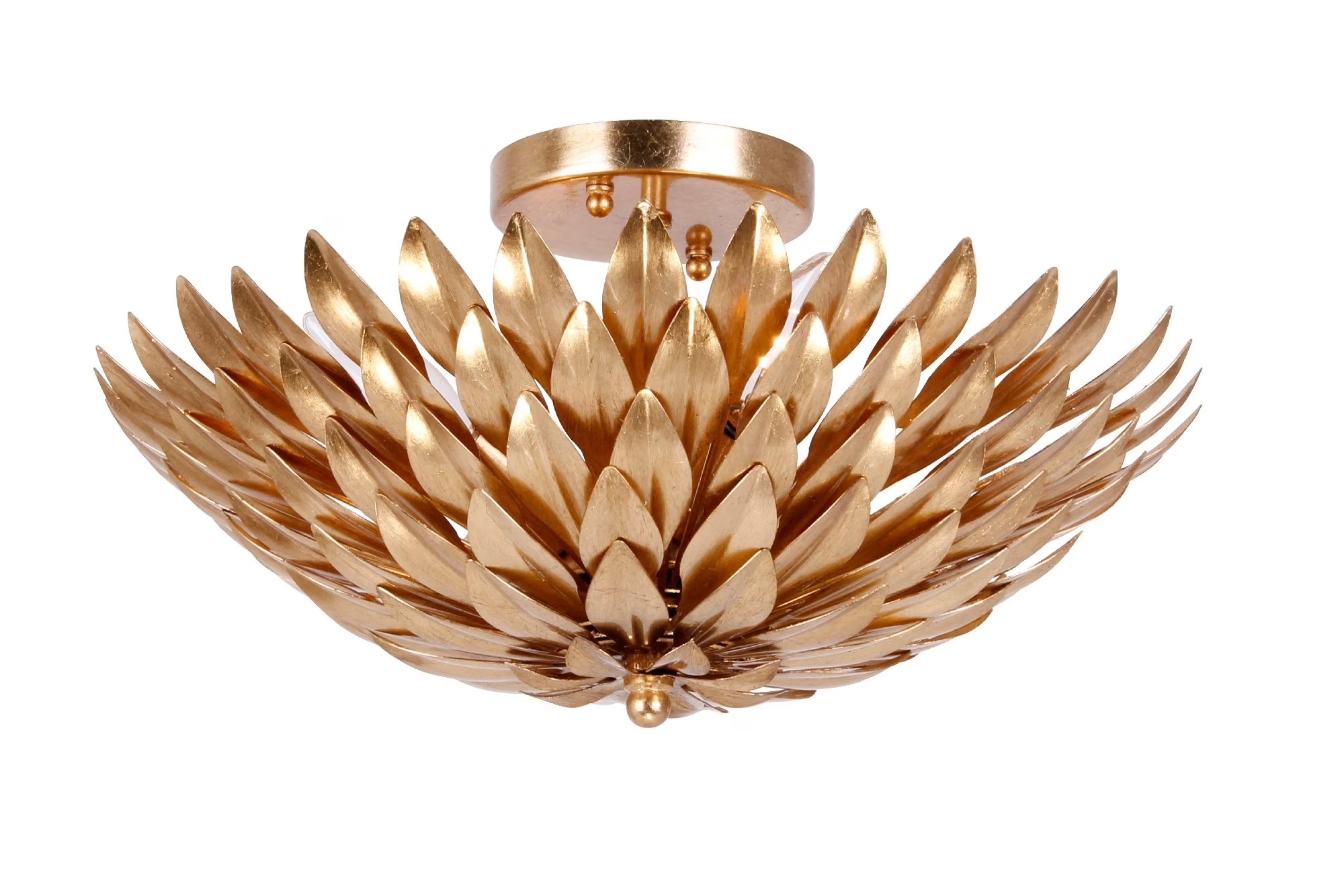 505-MT-Crystorama Lighting-Broche - Four Light Flush Mount in Traditional and Contemporary Style - 16 Inches Wide by 6.25 Inches High-Matte White - Image 3