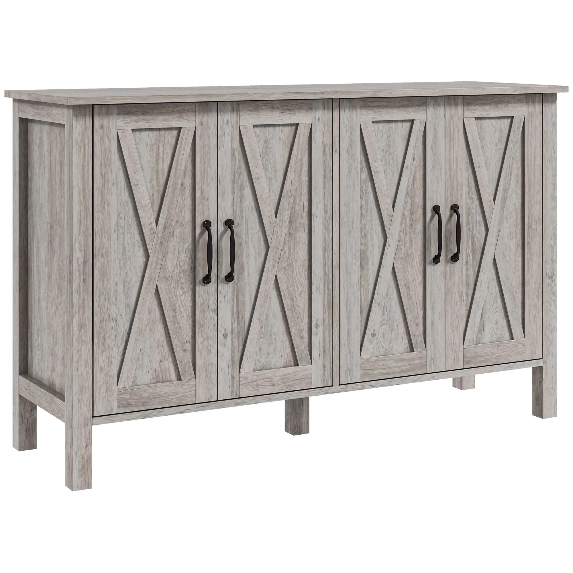 HOMCOM Buffet Sideboard, Coffee Bar Cabinet with Storage, White - Image 2