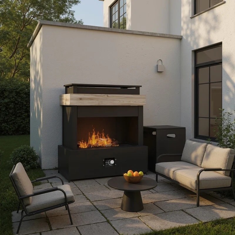 GAZEBETER Outdoor Gas Fireplace, 35" 50000 BTU Patio Gas Fire Pit Propane with Rain Cover, CSA Certified, Adjustable Flame for Deck, Backyard, Balcony - Image 25