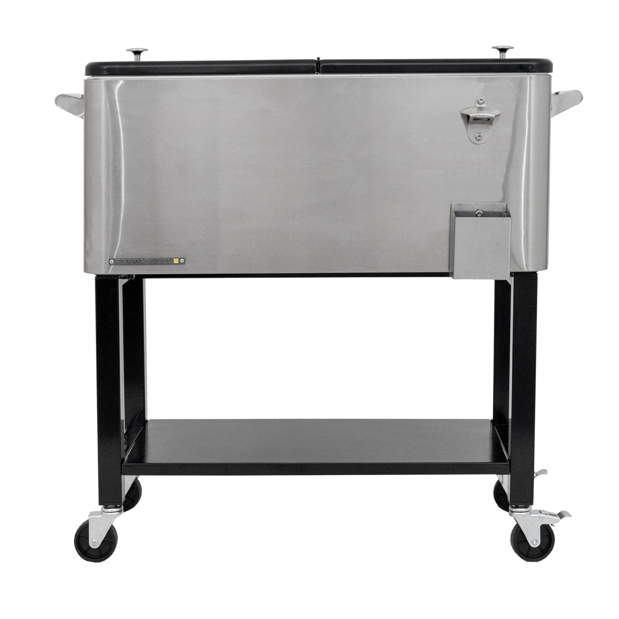 Permasteel 80-Qt Outdoor Steel Patio Cooler with Removable Basin, Rolling Cooler with Wheels, Teal Green - Image 27