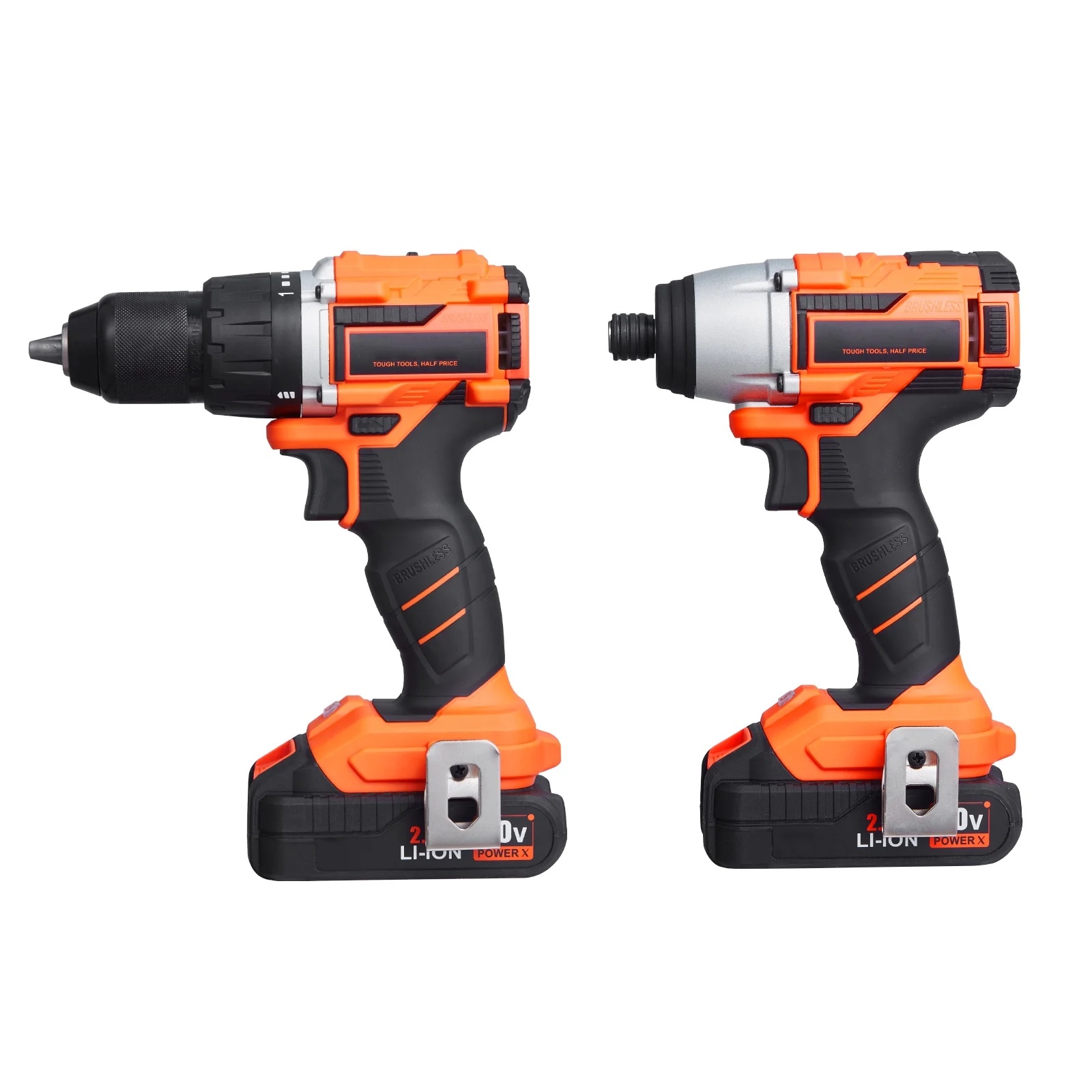 KFFKFF Instrument Set, Cordless 20V Maximum 2-Instrument Set, Incorporating 1/2 inch Impact Drill and 1/4 inch Impact Driver, Compact Wireless Power Instrument Set with 4.0 Ah Batteries, Bolts - Image 6