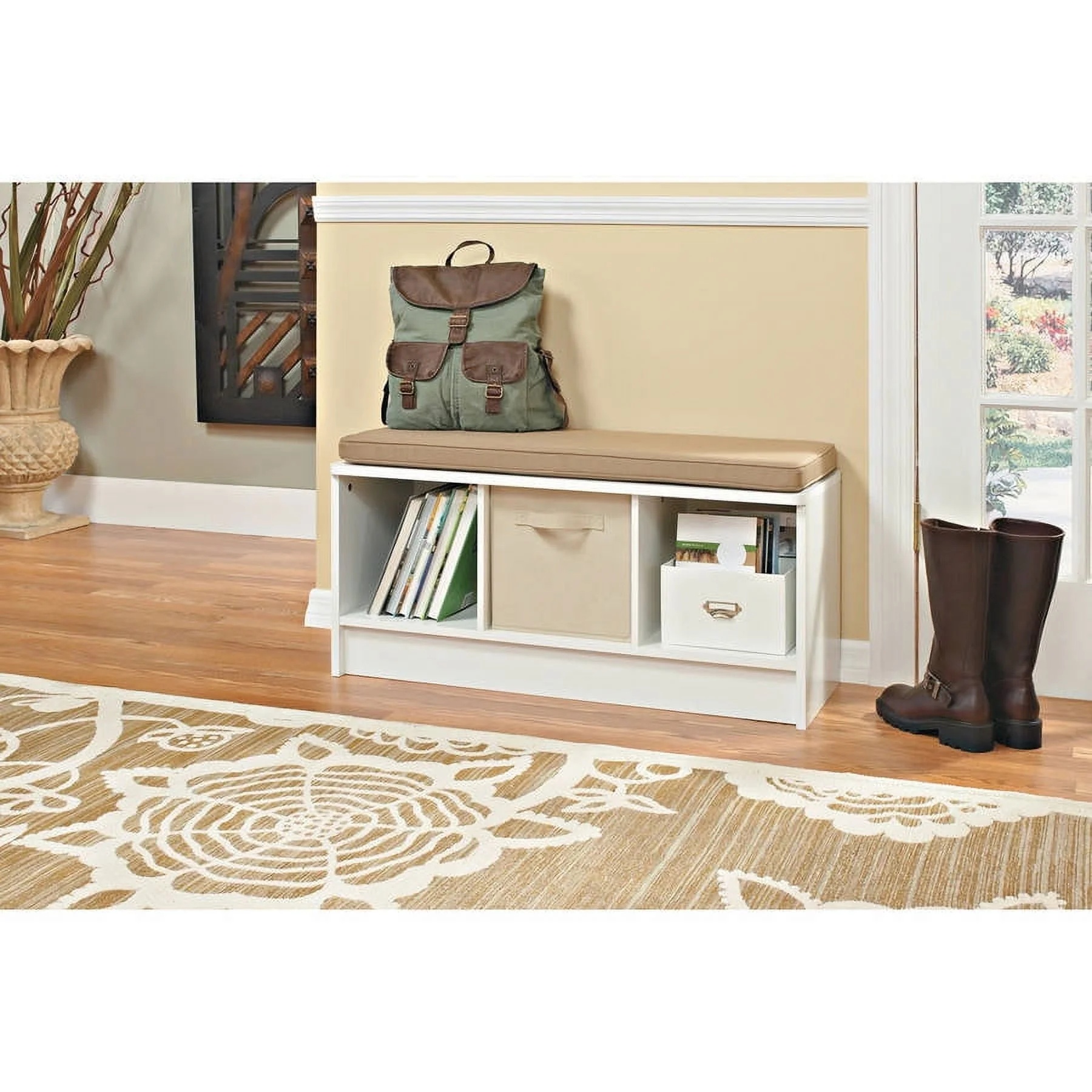 ClosetMaid 3-Cube Entryway Storage Bench, White - Image 6