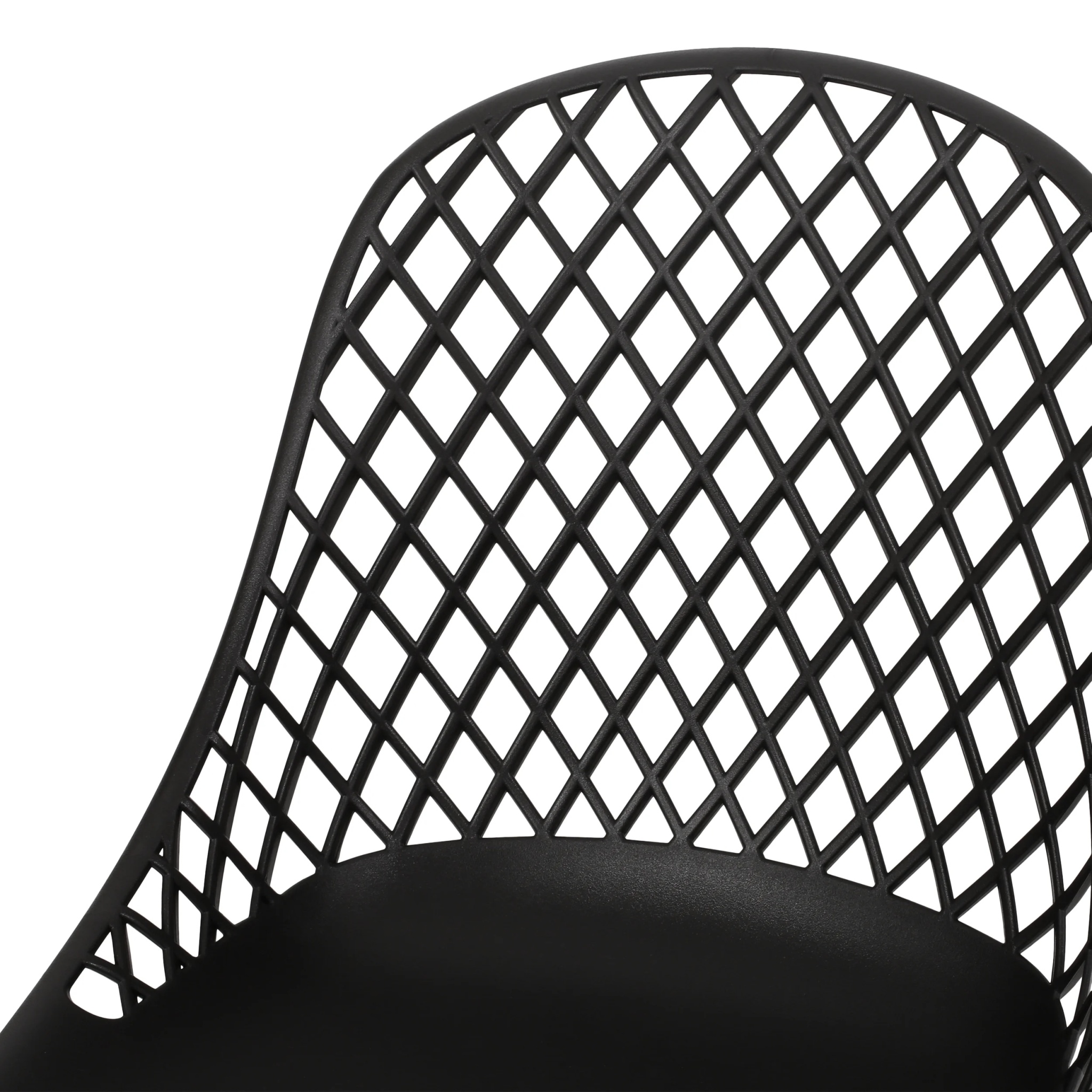 Noble House Lily Plastic Patio Dining Side Chair in White (Set of 4) - Image 24