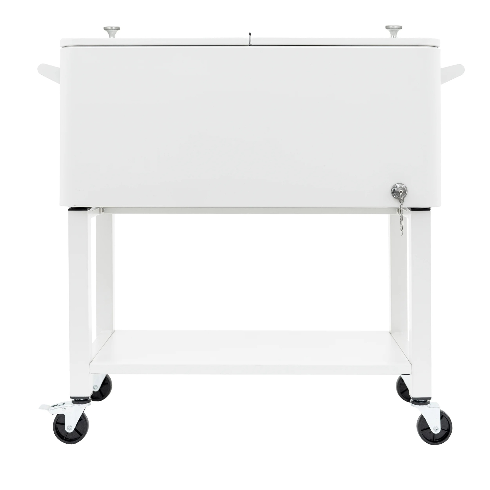 Permasteel 80-Qt Outdoor Steel Patio Cooler with Removable Basin, Rolling Cooler with Wheels, Teal Green - Image 54