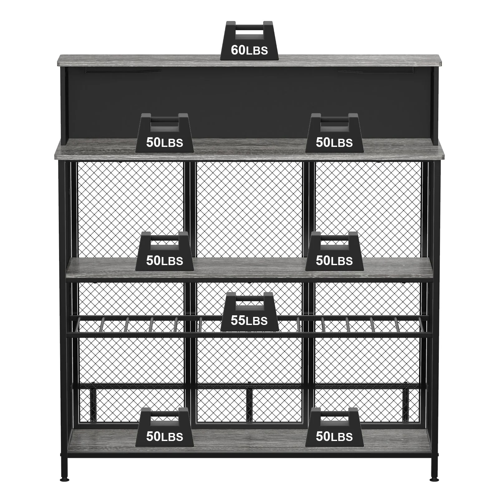 GDLF Home Bar Unit Mini Bar Liquor Bar Table with Storage and Footrest - Image 6