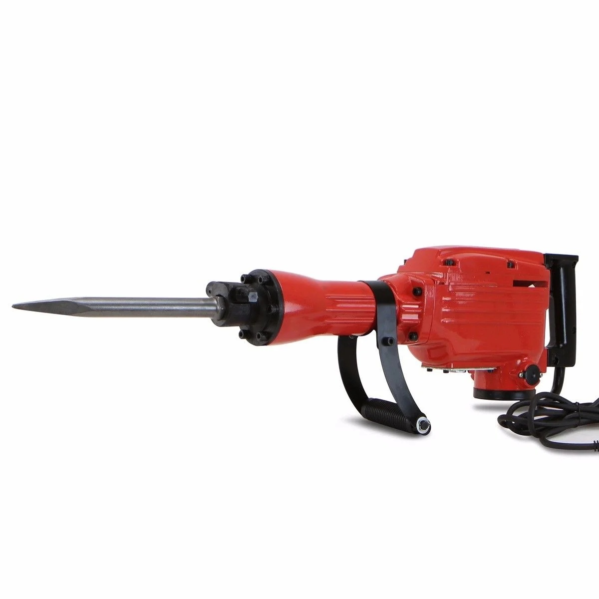 XtremepowerUS Demolition Jack Hammer Heavy Duty, 2200W Electric Jackhammer With Scraping Chisel, 1800BPM Power Drill Concrete Breaker Bar Point & Chisel Bits Chisel Set, Red - Image 17