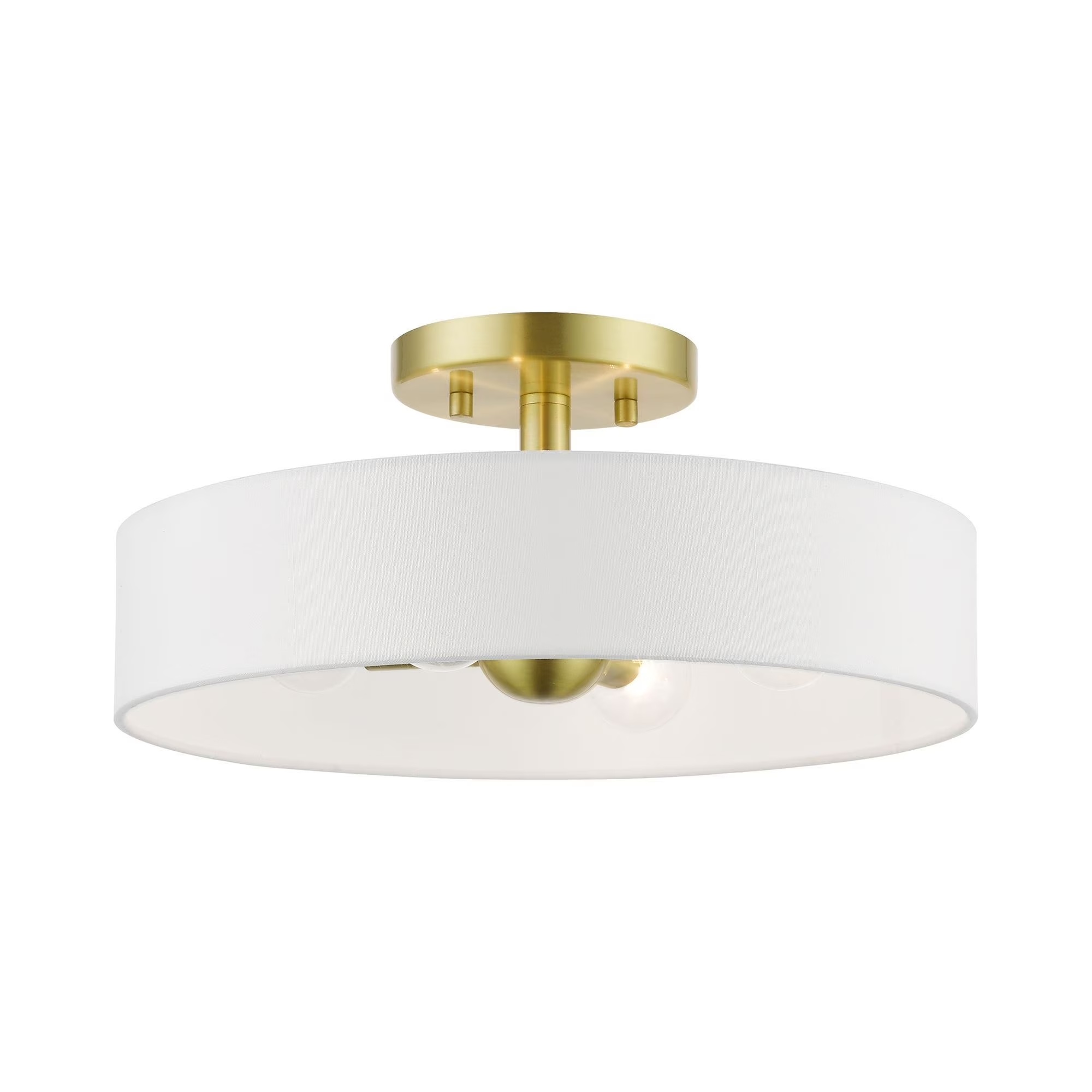 46927-91-Livex Lighting-Venlo - 4 Light Semi-Flush Mount In Timeless Style-6 Inches Tall and 14 Inches Wide-Brushed Nickel Finish - Image 3